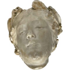 Italian Female Head 20th Century Greek Roman Style Garden Statue Fragment