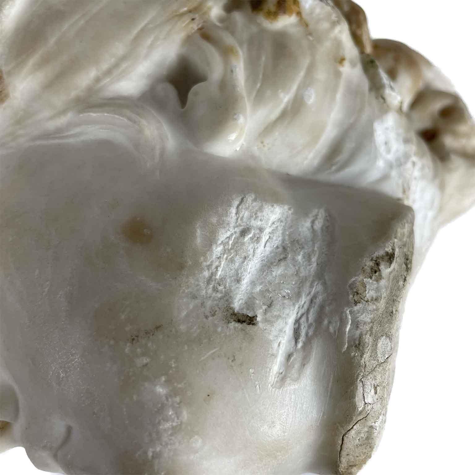 Hand-Carved Italian Female Head 20th Century Greek Roman Style Garden Statue Fragment