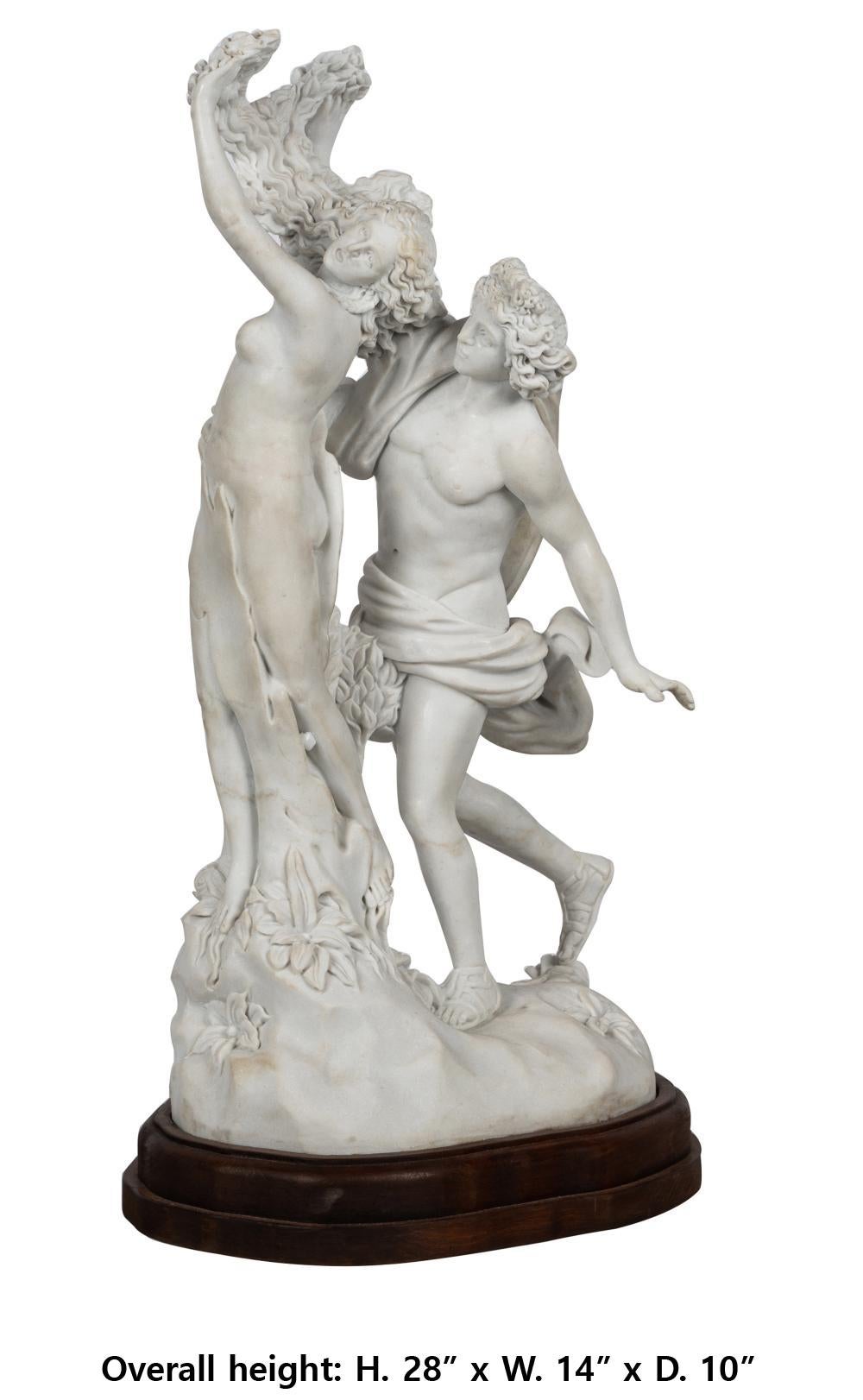 Hand-Carved Italian Marble Figural Group