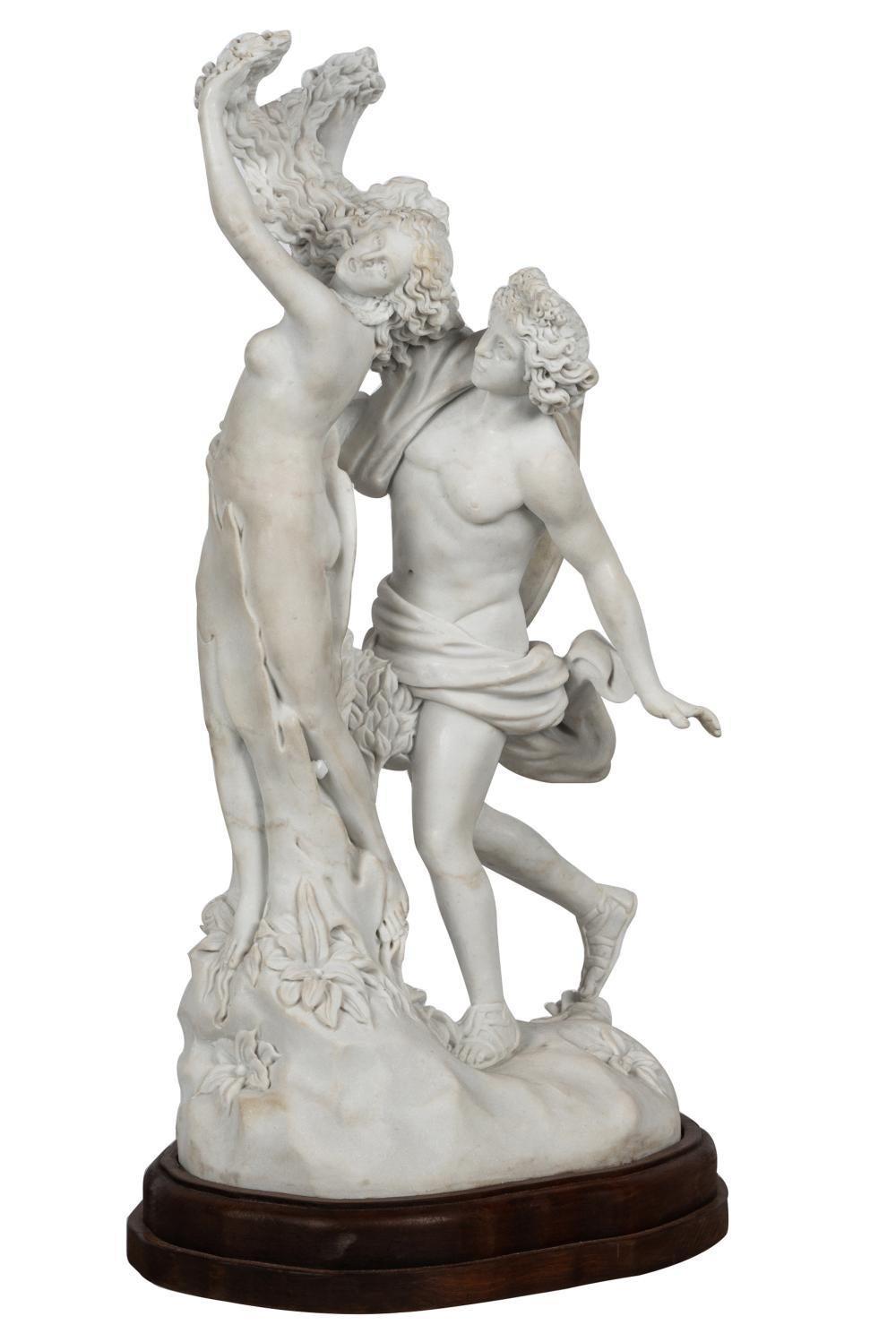 Italian Marble Figural Group In Good Condition For Sale In Cypress, CA