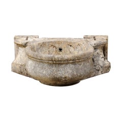 Italian Marble Fountain Basin from the 19th Century