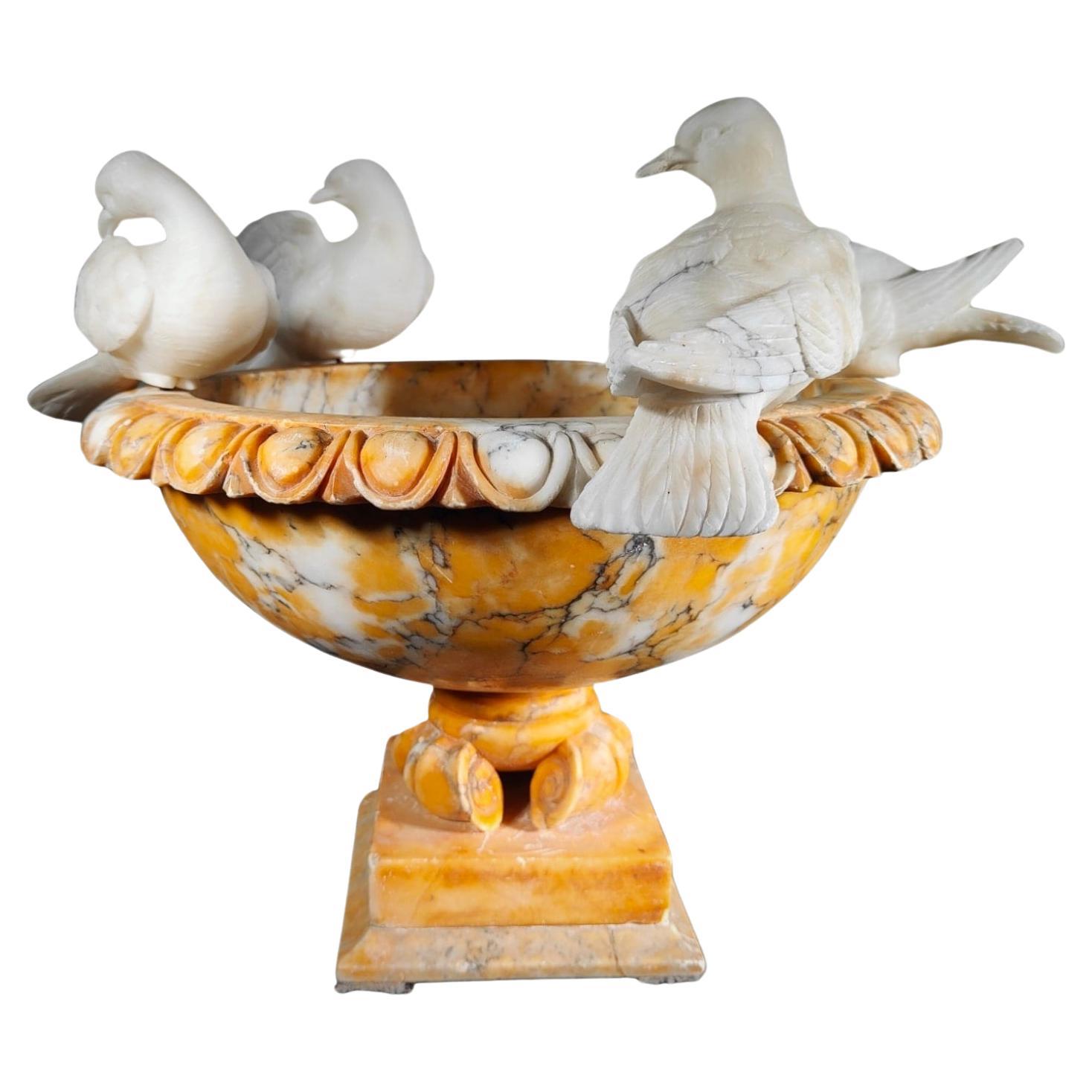 "Italian Marble Fountain or Centerpiece from the 19th Century: Centennial Elegan