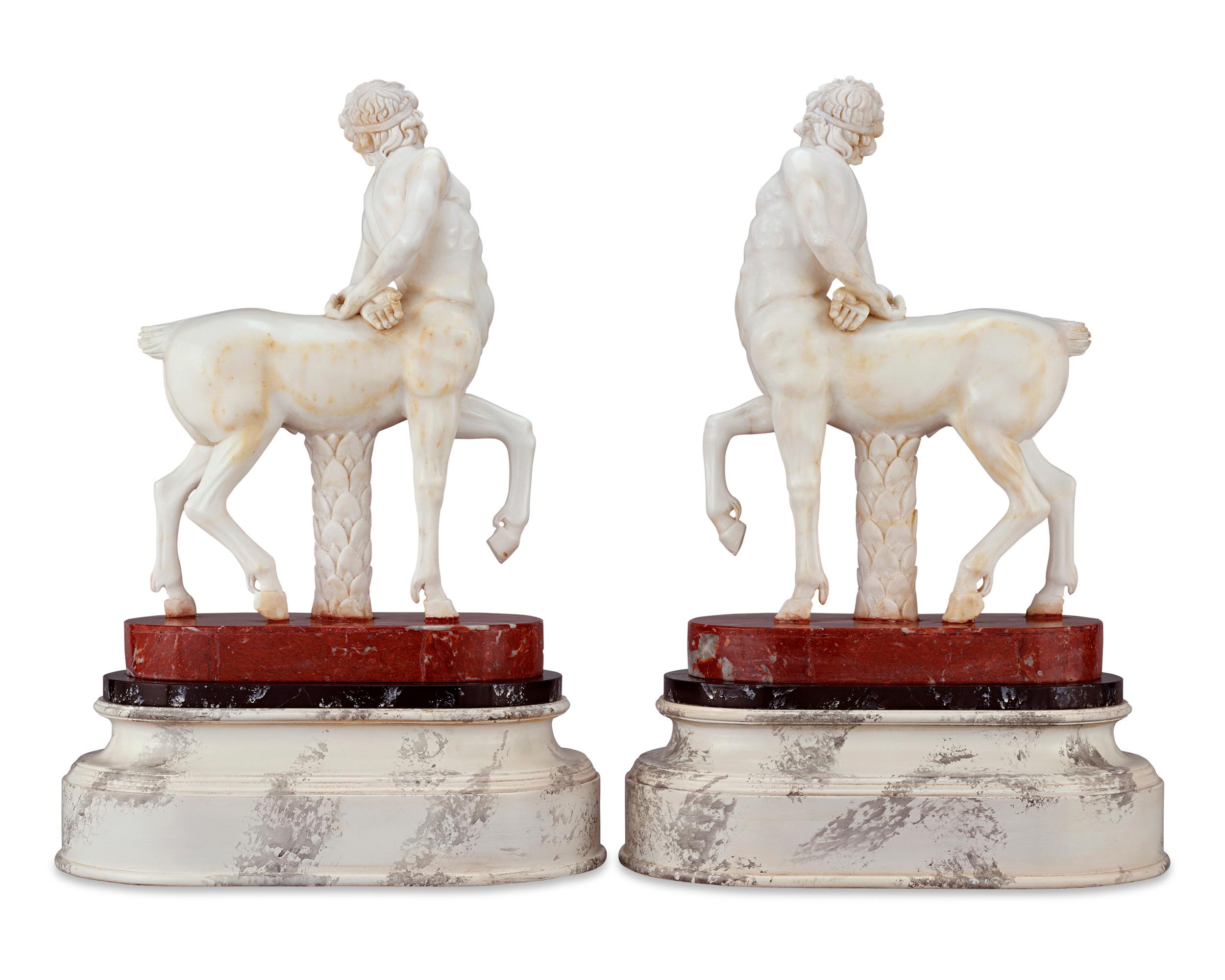 Neoclassical Italian Marble Furietti Centaurs