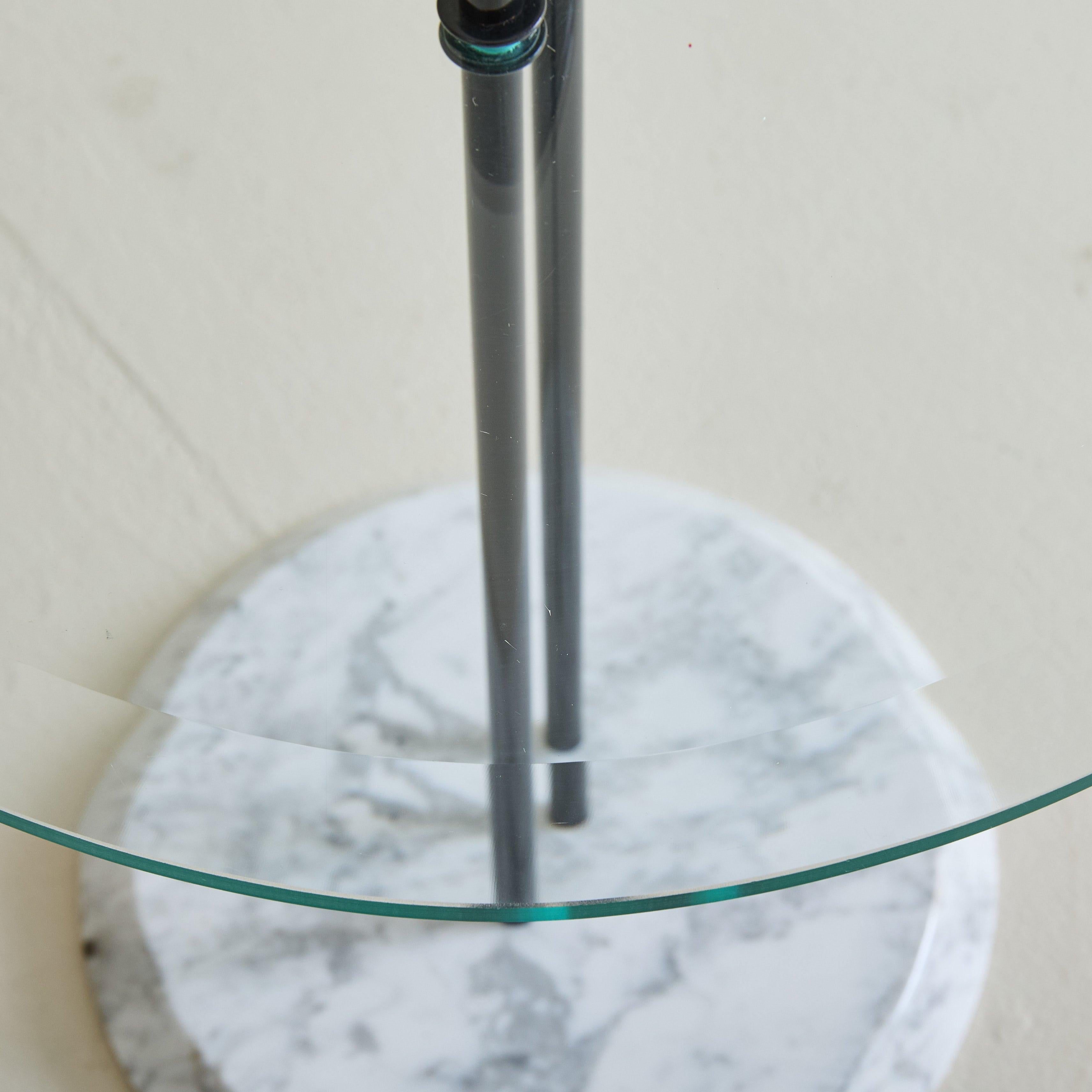 Table d'appoint italienne en marbre et verre attribuée à Vico Magistretti pour Cattelan Italia, 1980 en vente 5