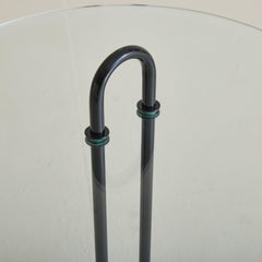 Italian Marble Glass Side Table Attr Vico Magistretti for Cattelan Italia, 1980s