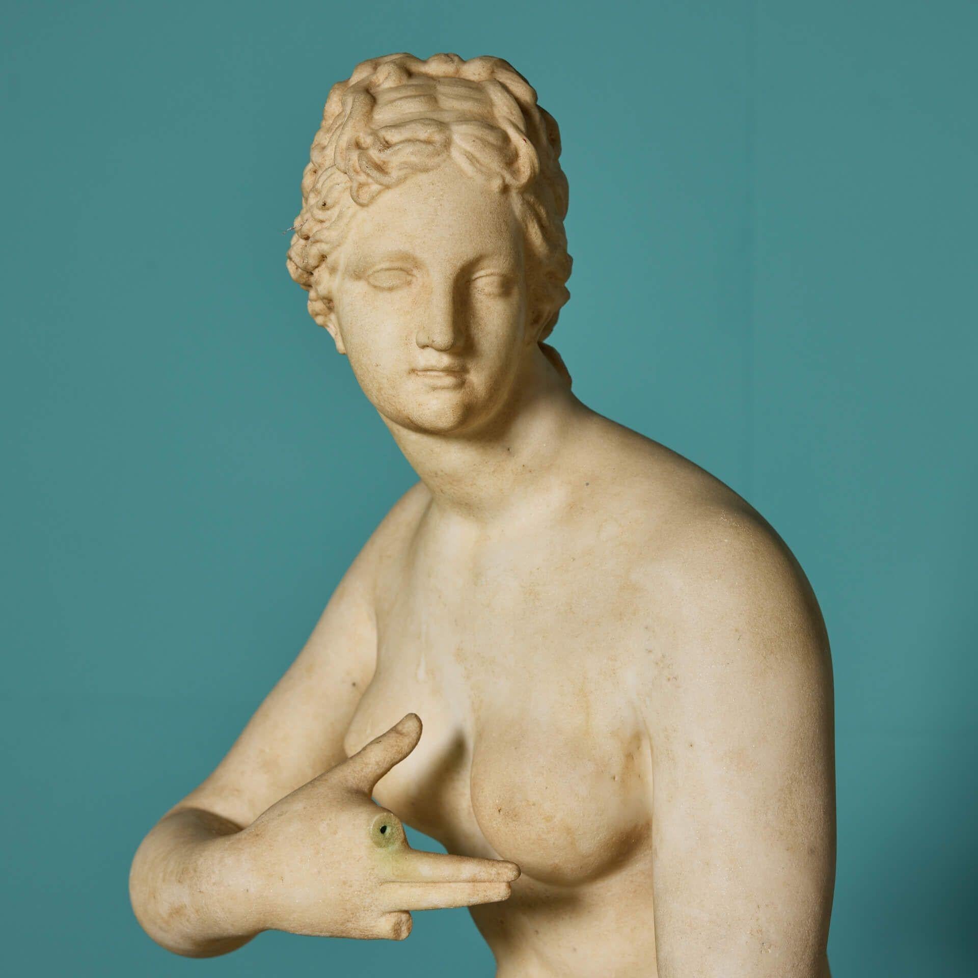 Neoclassical Italian Marble Grand Tour Figure of Venus De Medici For Sale
