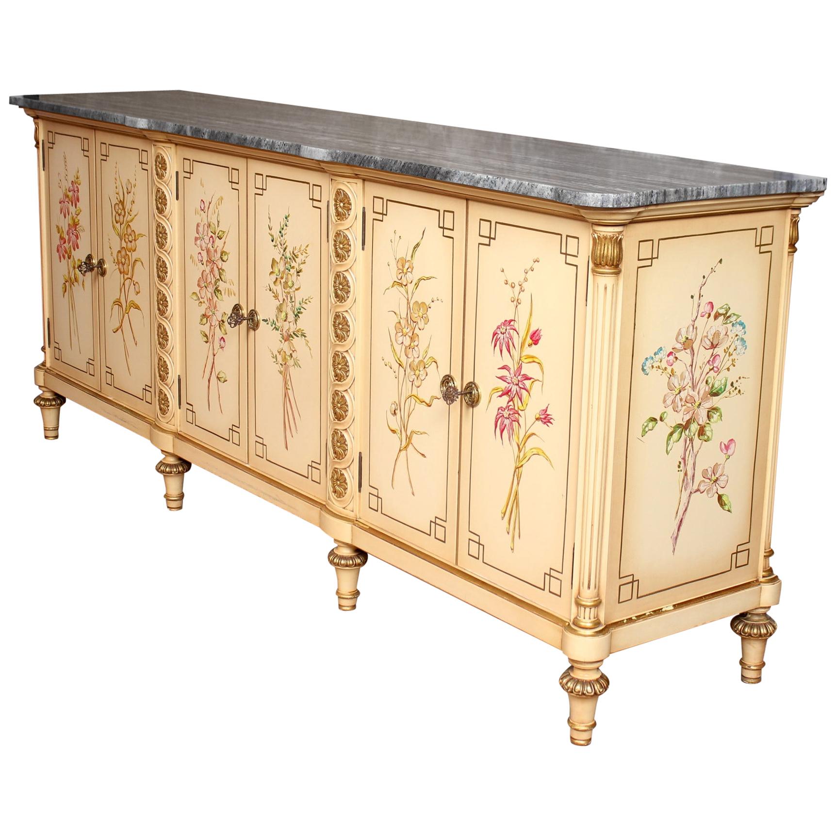 Hand painted sale credenza