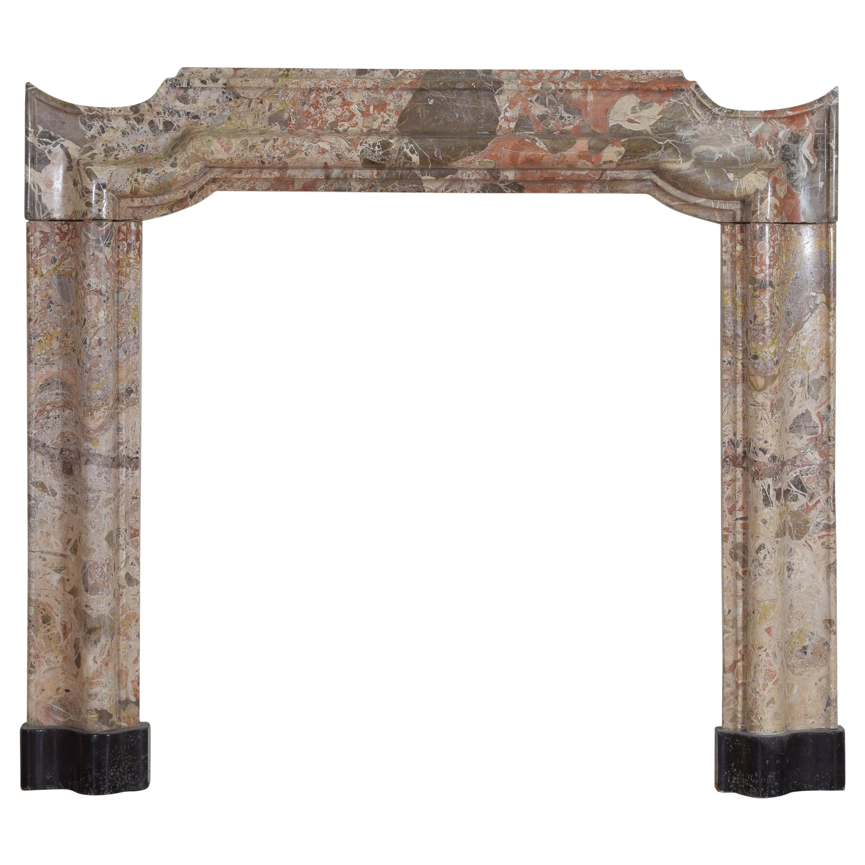 Italian Marble Mantelpiece from Early 18th Century, Louis XIV Period For Sale