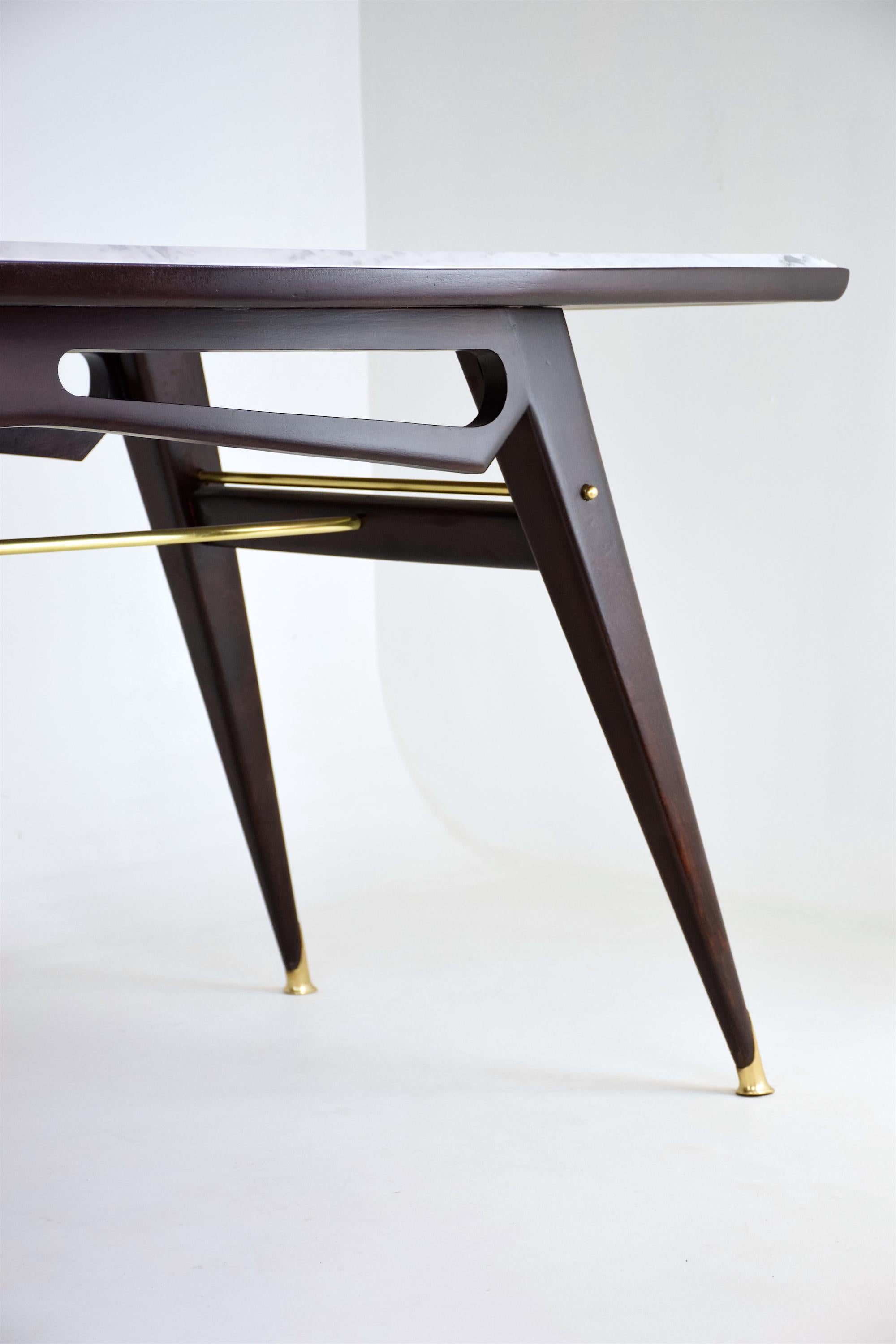 Italian Marble Midcentury Dining Table, 1950s 4