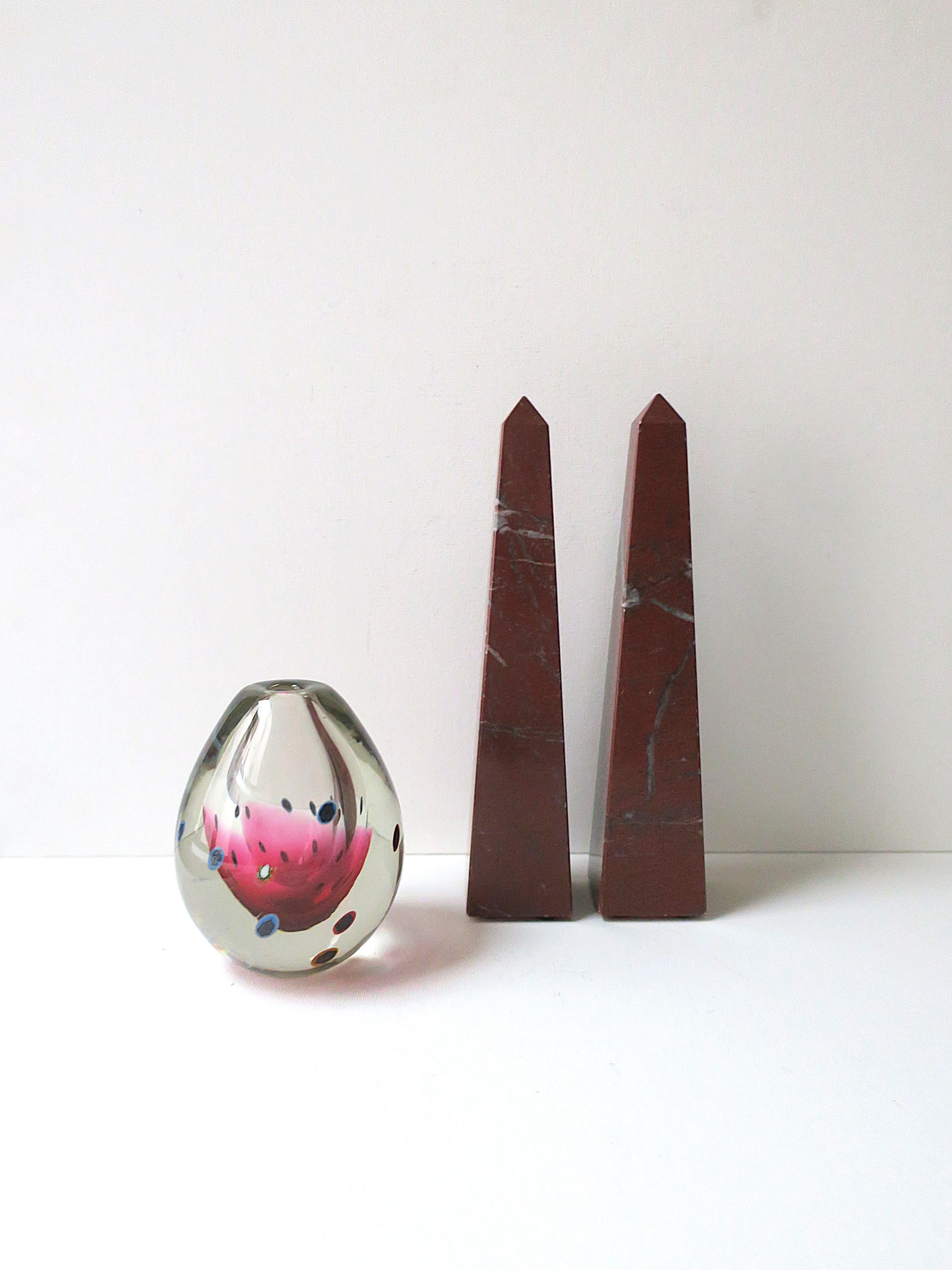 Italian Marble Obelisks, Pair For Sale 2