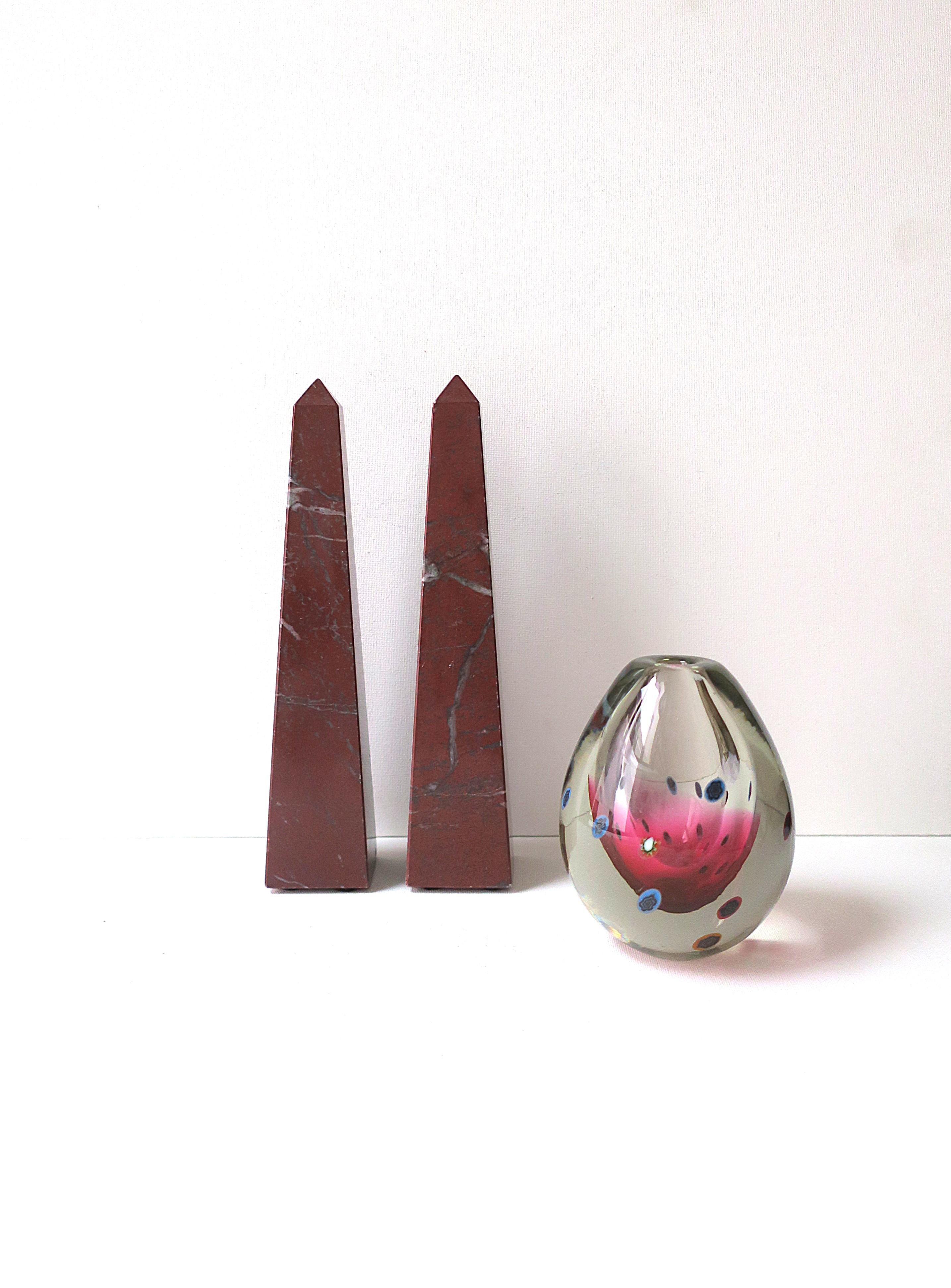 Italian Marble Obelisks, Pair For Sale 3