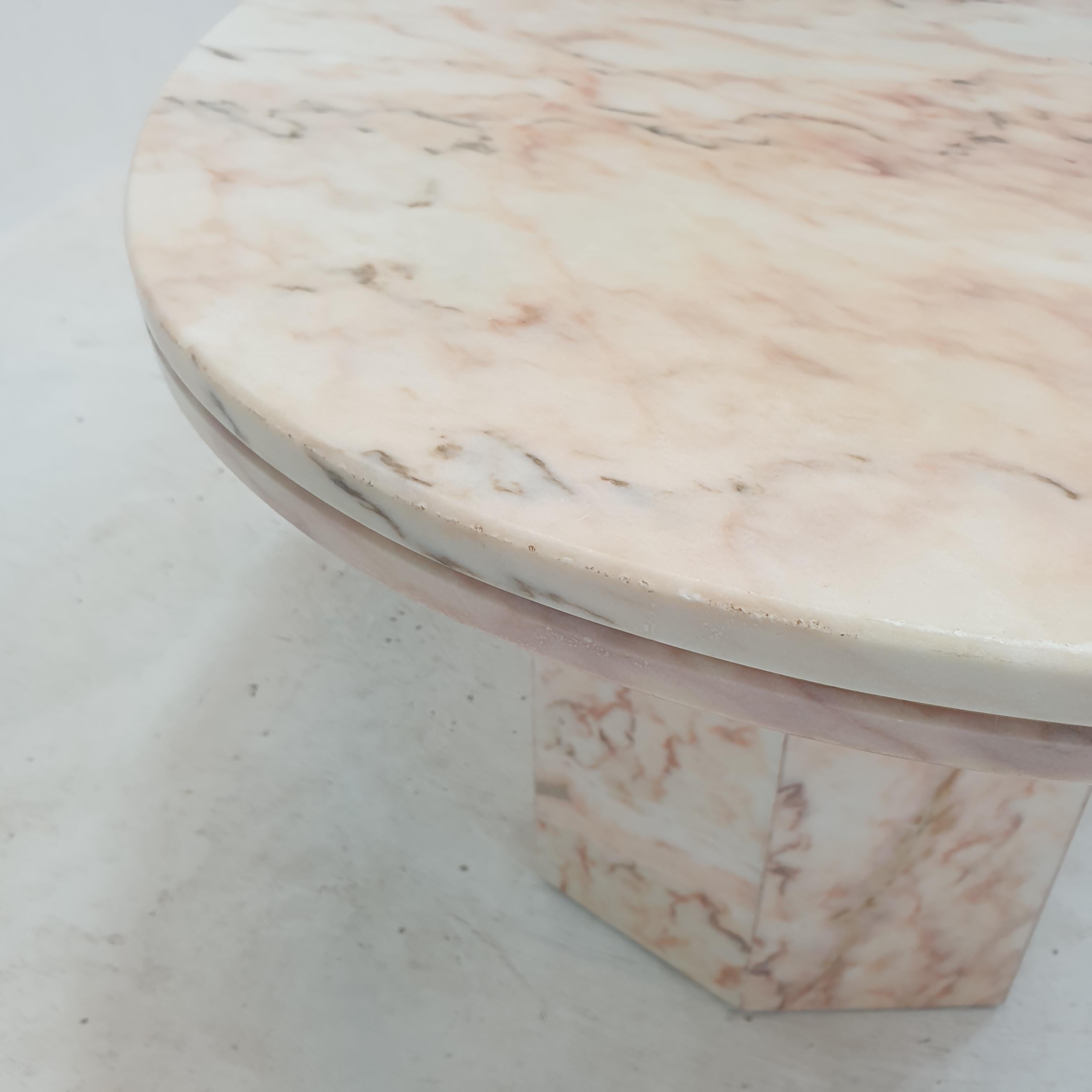 Italian Marble Oval Coffee Table, 1970's For Sale 9