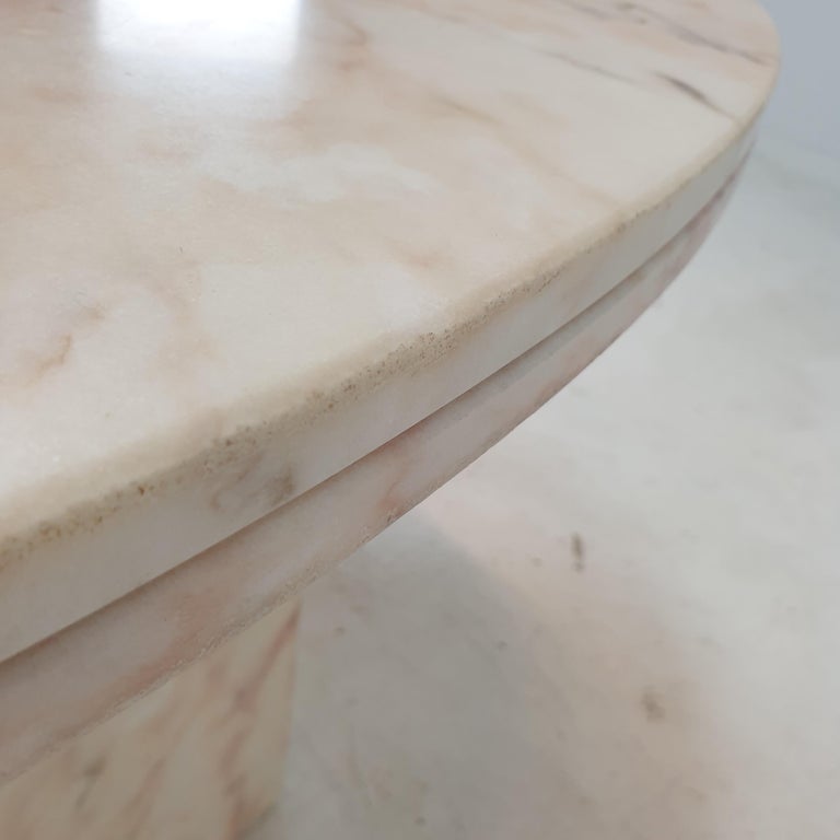 Italian Marble Oval Coffee Table, 1970's For Sale at 1stDibs