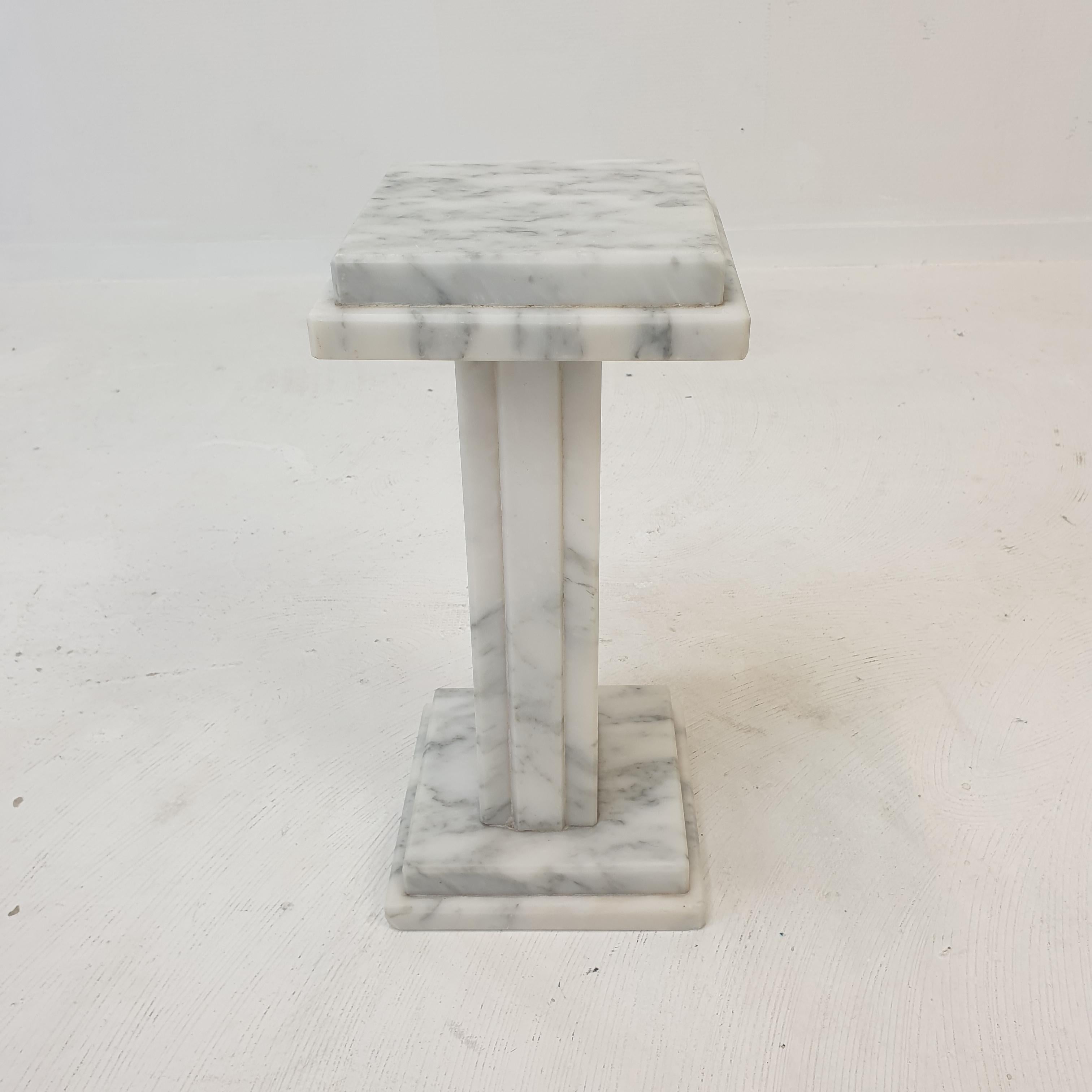 Hand-Crafted Italian Marble Pedestal, 1950's For Sale