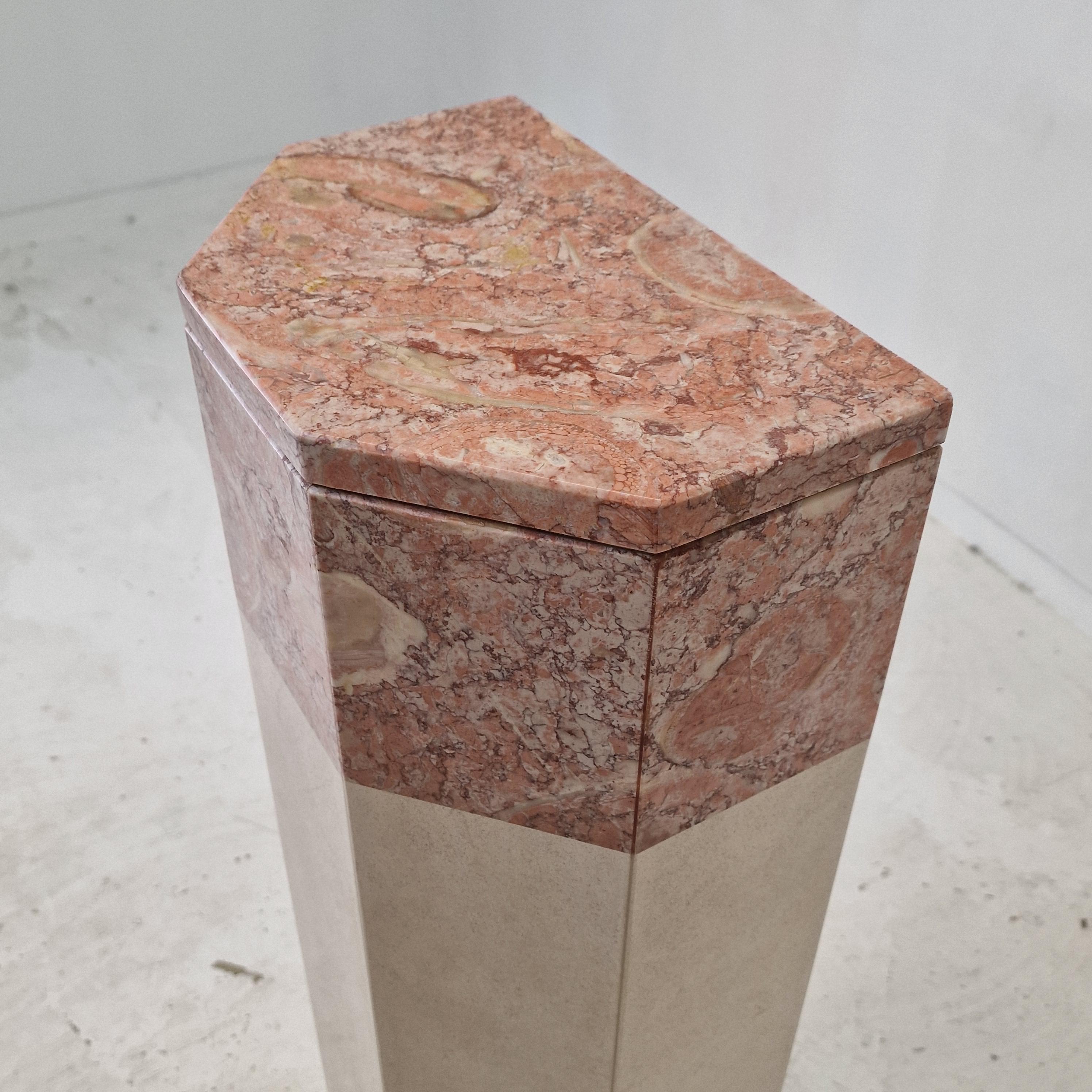 Italian Marble Pedestal, 1980s For Sale 5