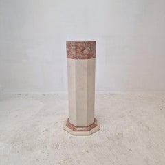 Italian Marble Pedestal, 1980s