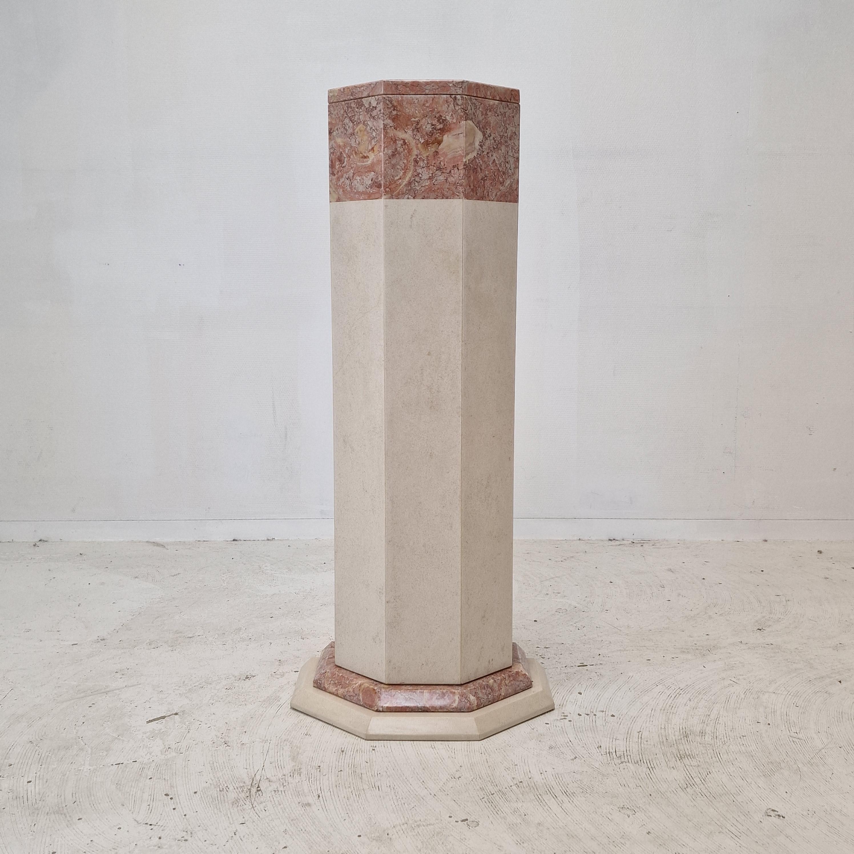 Italian Marble Pedestal, 1980s For Sale 2