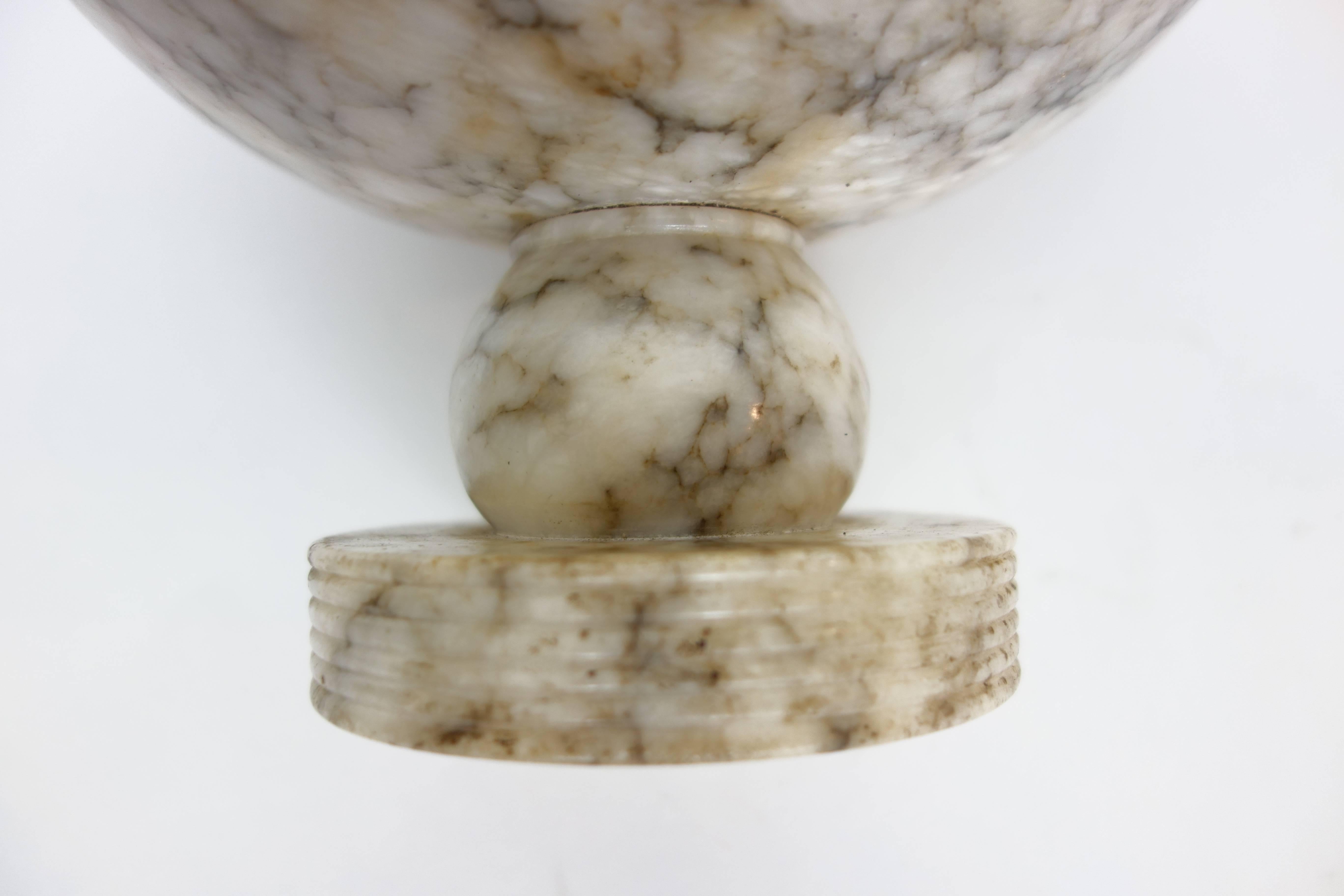 Italian Marble Pedestal Bowl In Good Condition In Seattle, WA