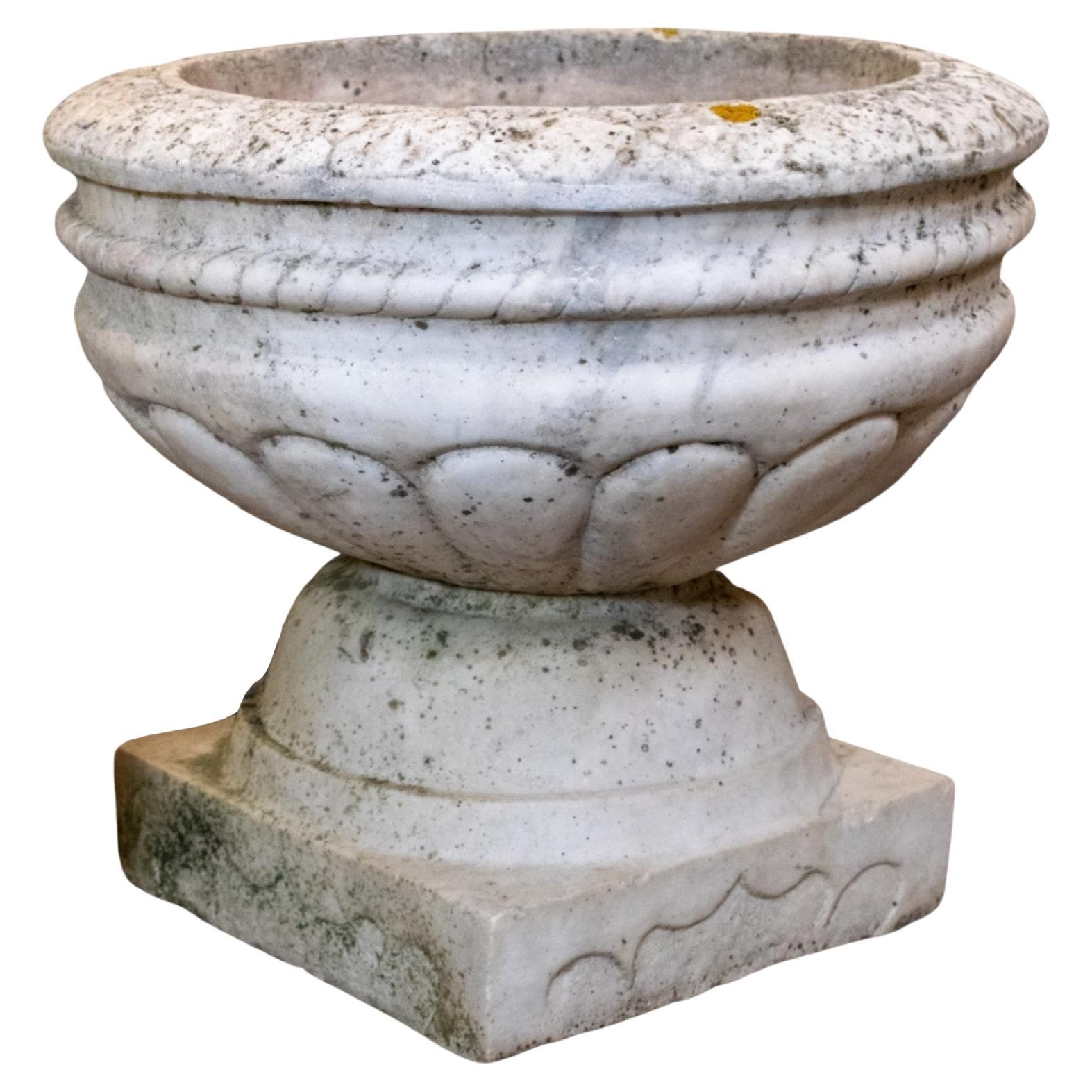 White Marble Planter at 1stDibs