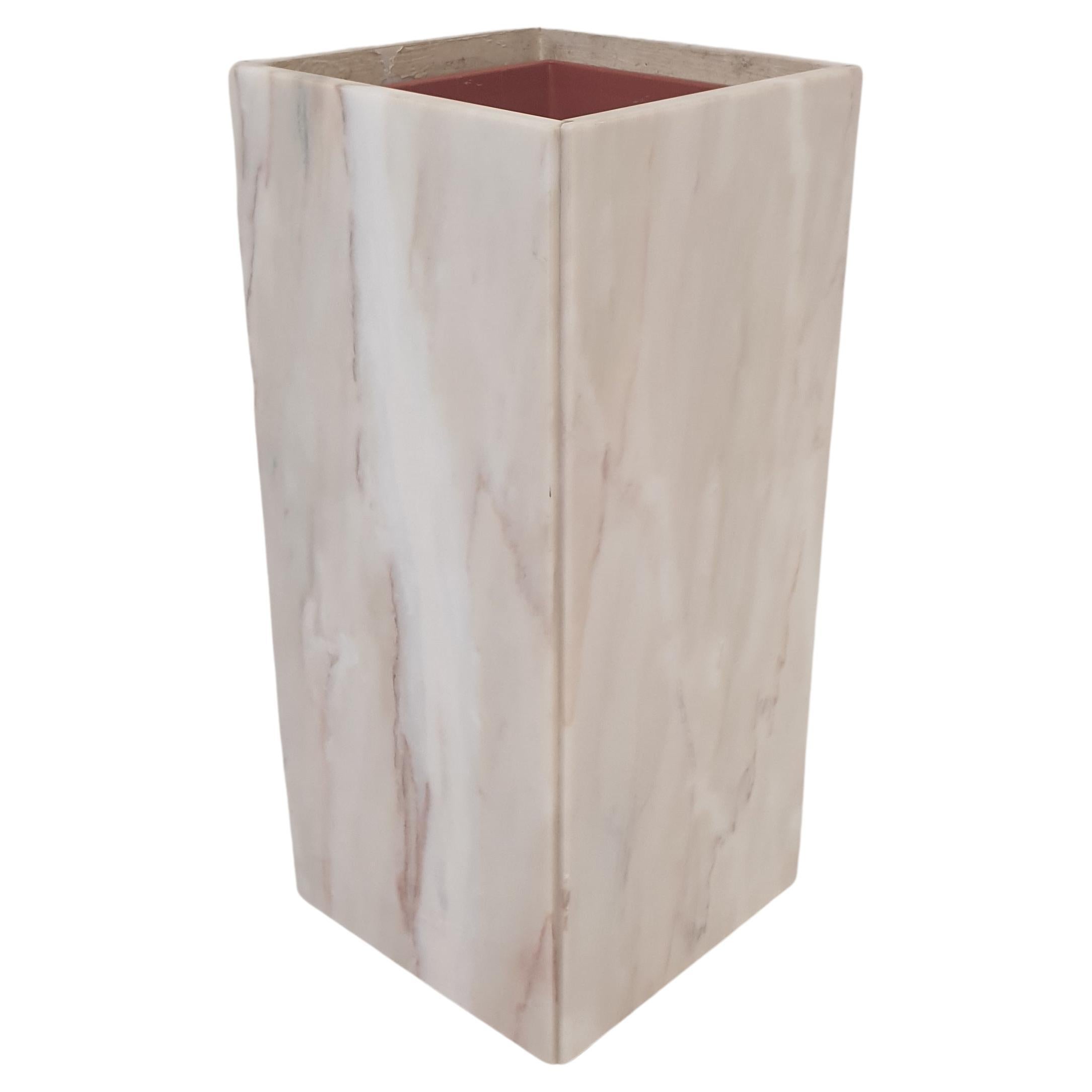 Italian Marble Planter or Pedestal with Light, 1970's For Sale