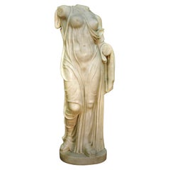 Italian Marble Sculpture "Aphrodites's Torso" End 19th Century
