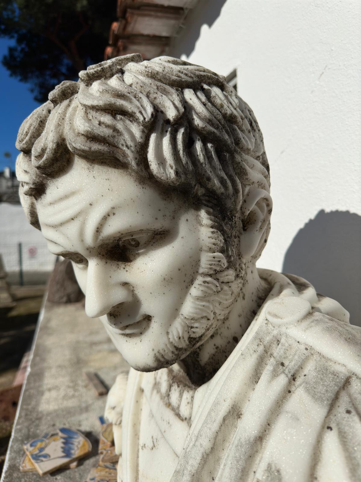 Sculpture italienne en marbre Début du 20ème siècle Bon état - En vente à Madrid, ES