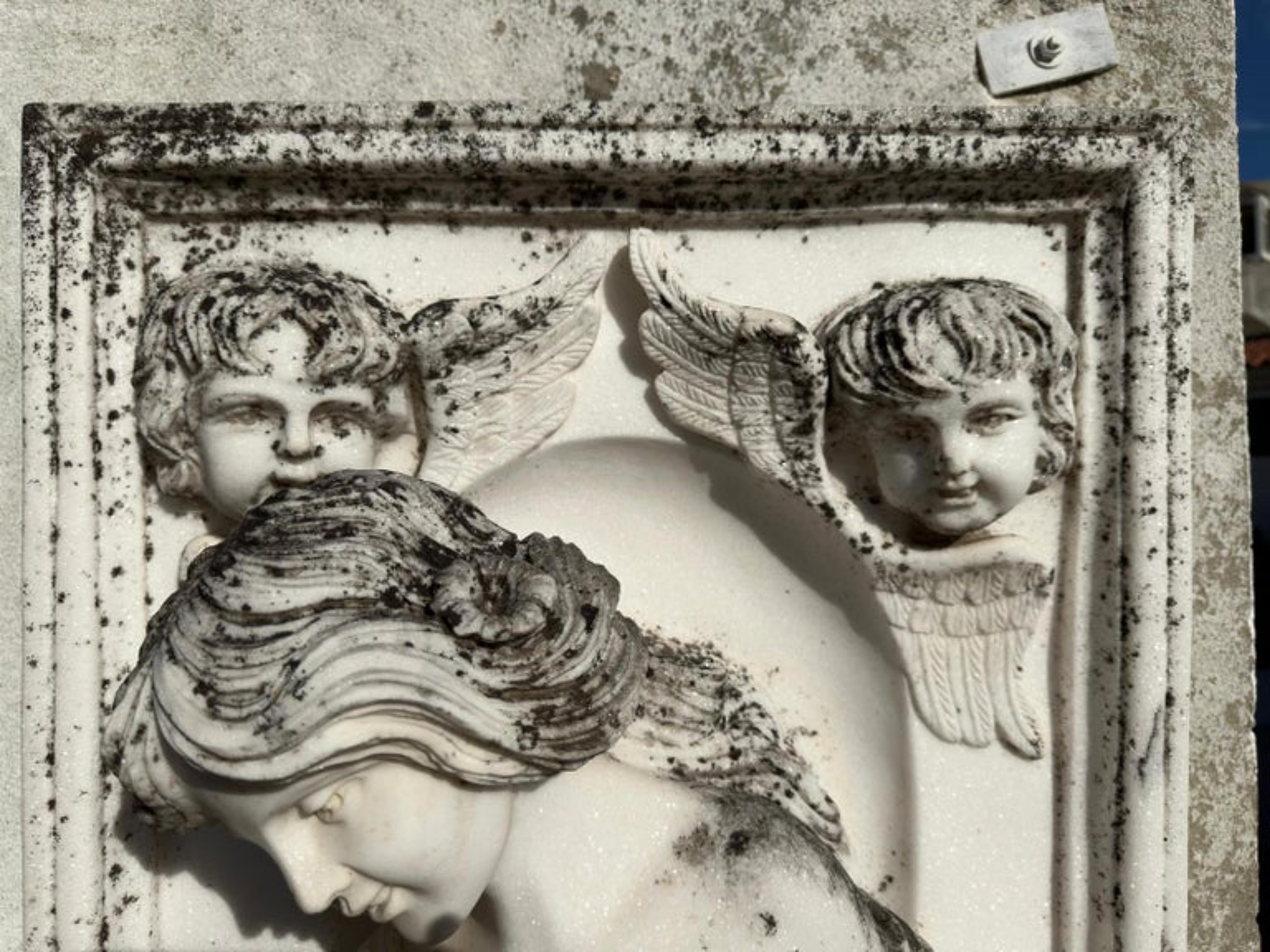 Escultura italiana de mármol de principios del siglo XX H: 180cm Italiano en venta