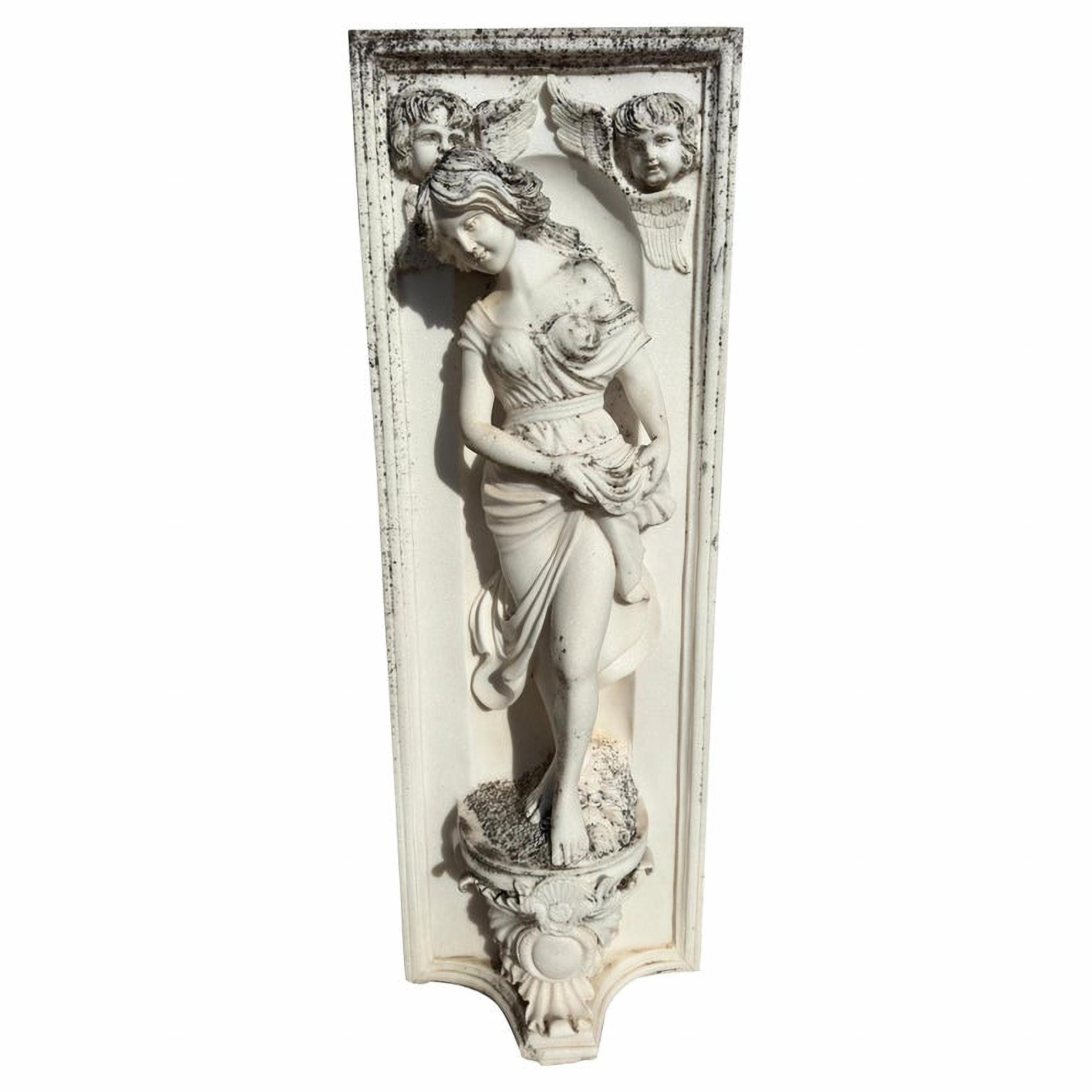 Escultura italiana de mármol de principios del siglo XX H: 180cm en Bueno estado para la venta en Madrid, ES