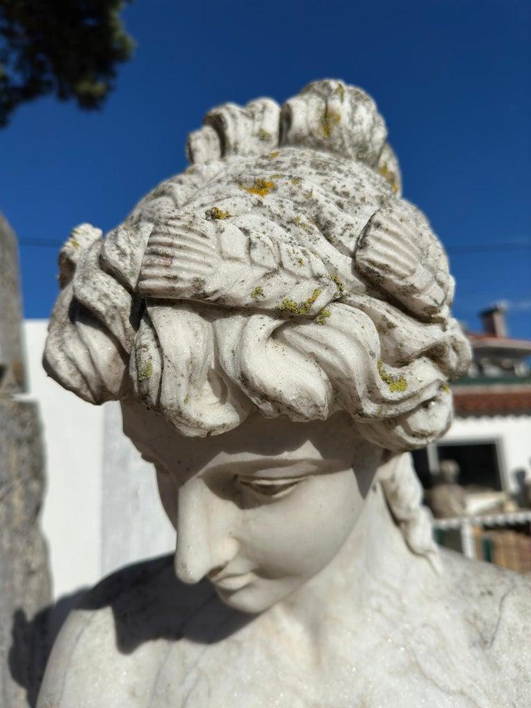 Italian Marble Sculpture Early 20th Century H: 200cm For Sale 2