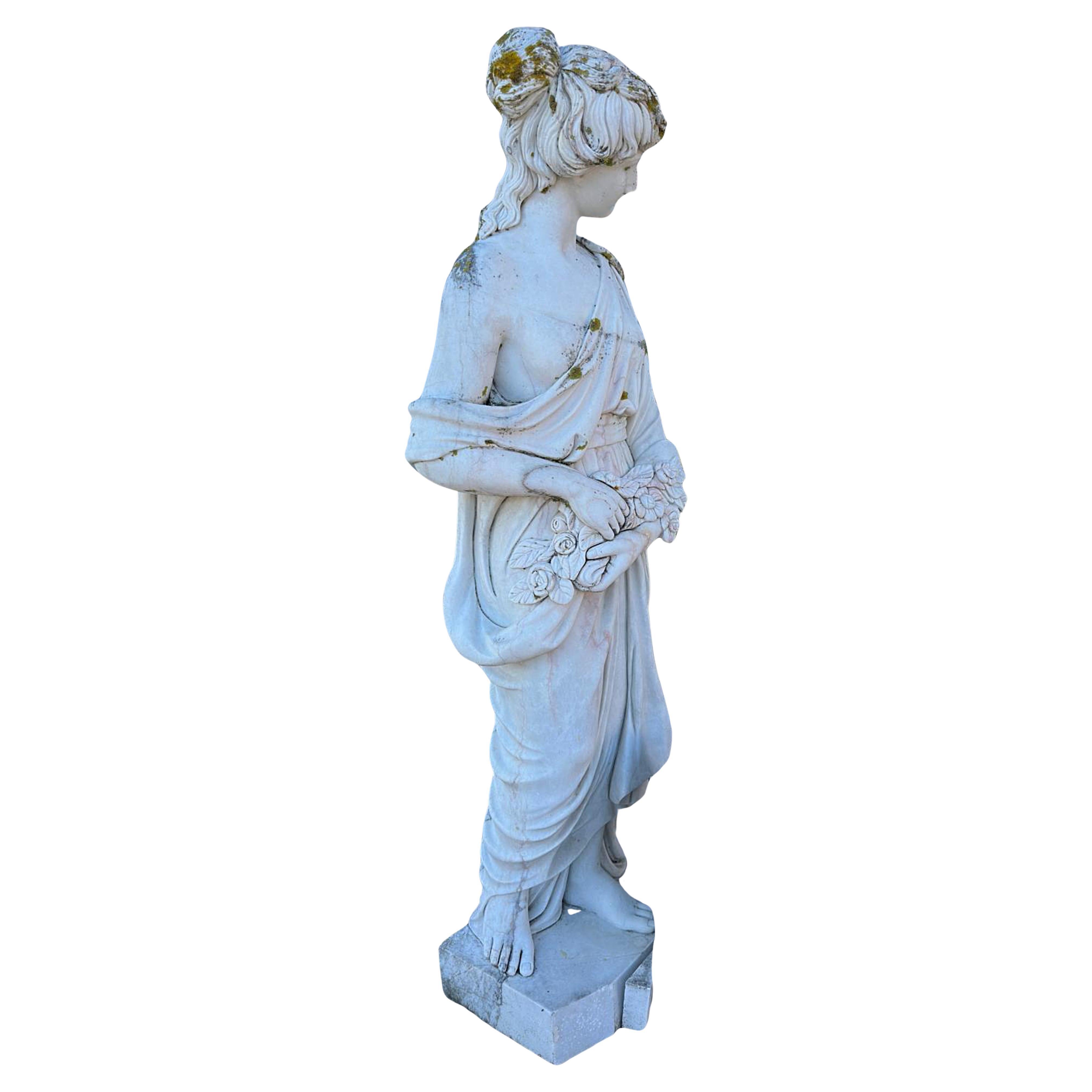 Scultura italiana in marmo dei primi del Novecento H. H. 200 cm