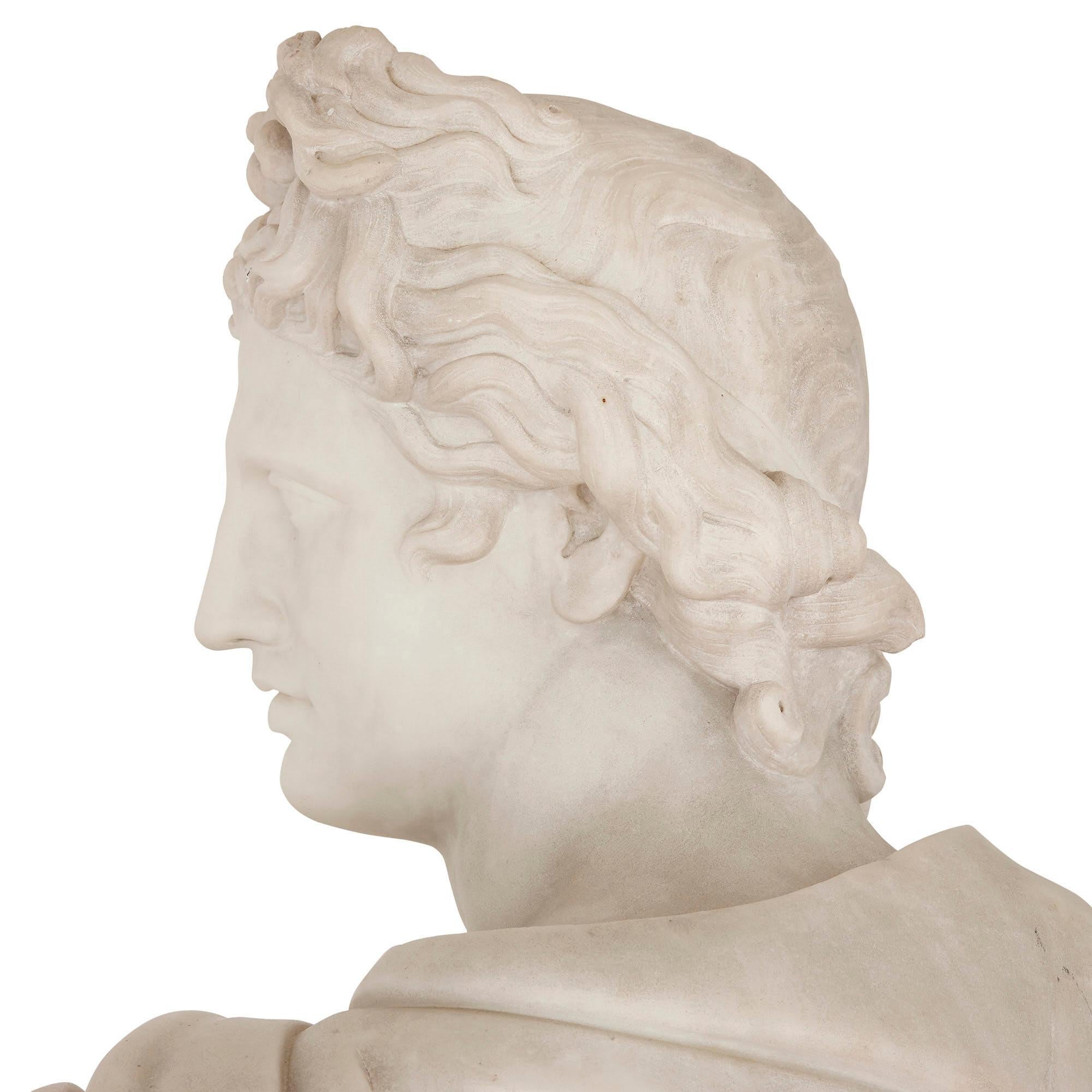 Marbre Sculpture italienne d'Apollon en marbre en vente