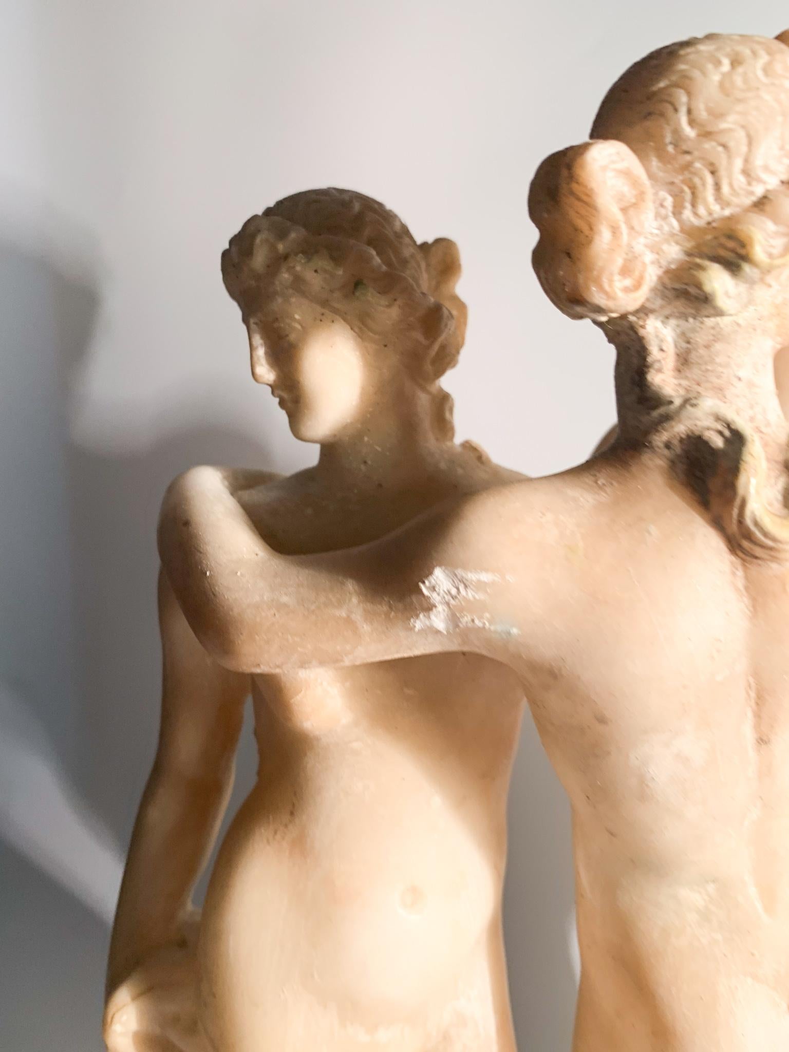 Italian Marble Sculpture of the Three Graces from the 1940s 9