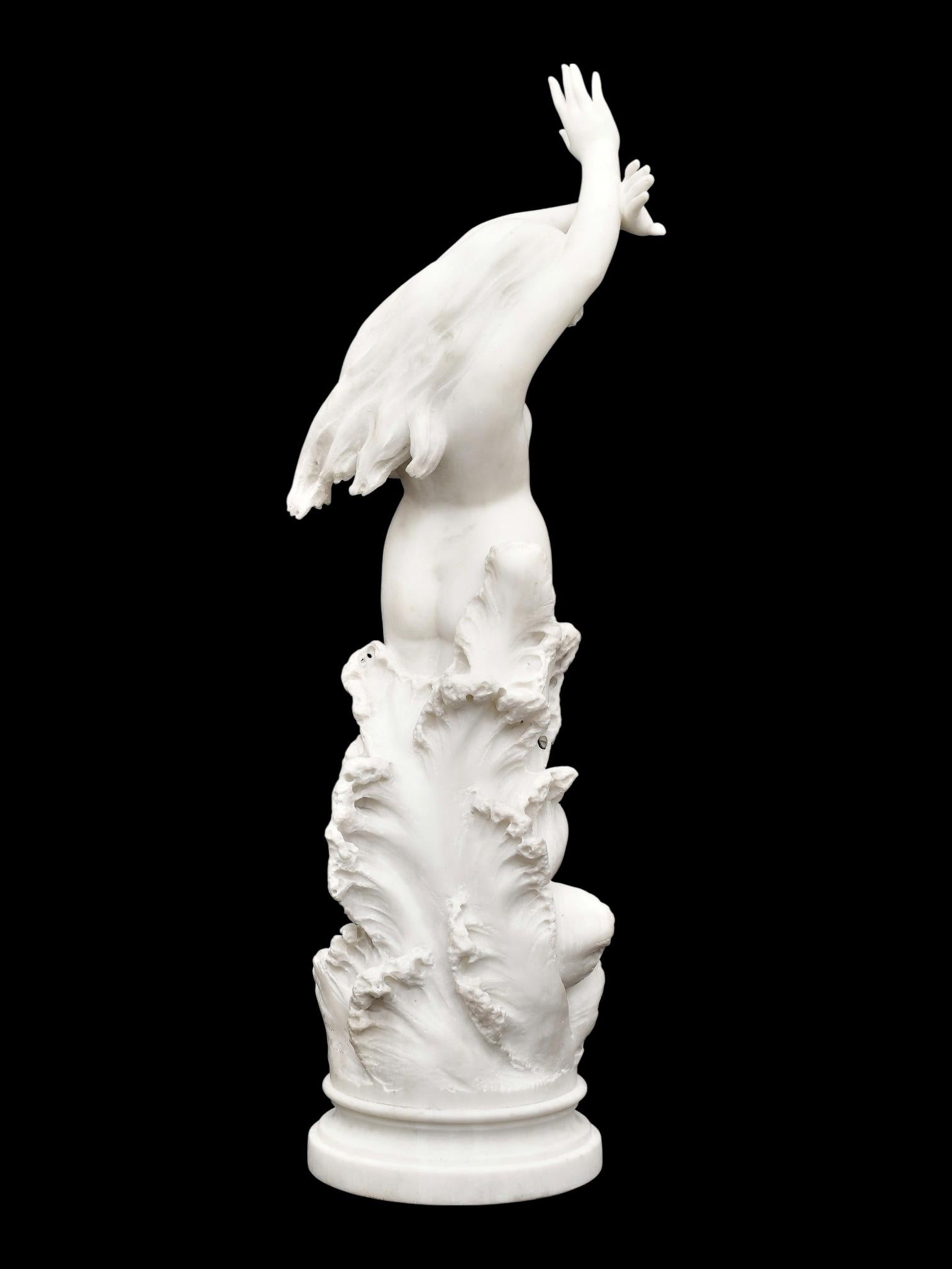 Néoclassique Sculpture de Vénus en marbre italien par Cesare Lapini en vente