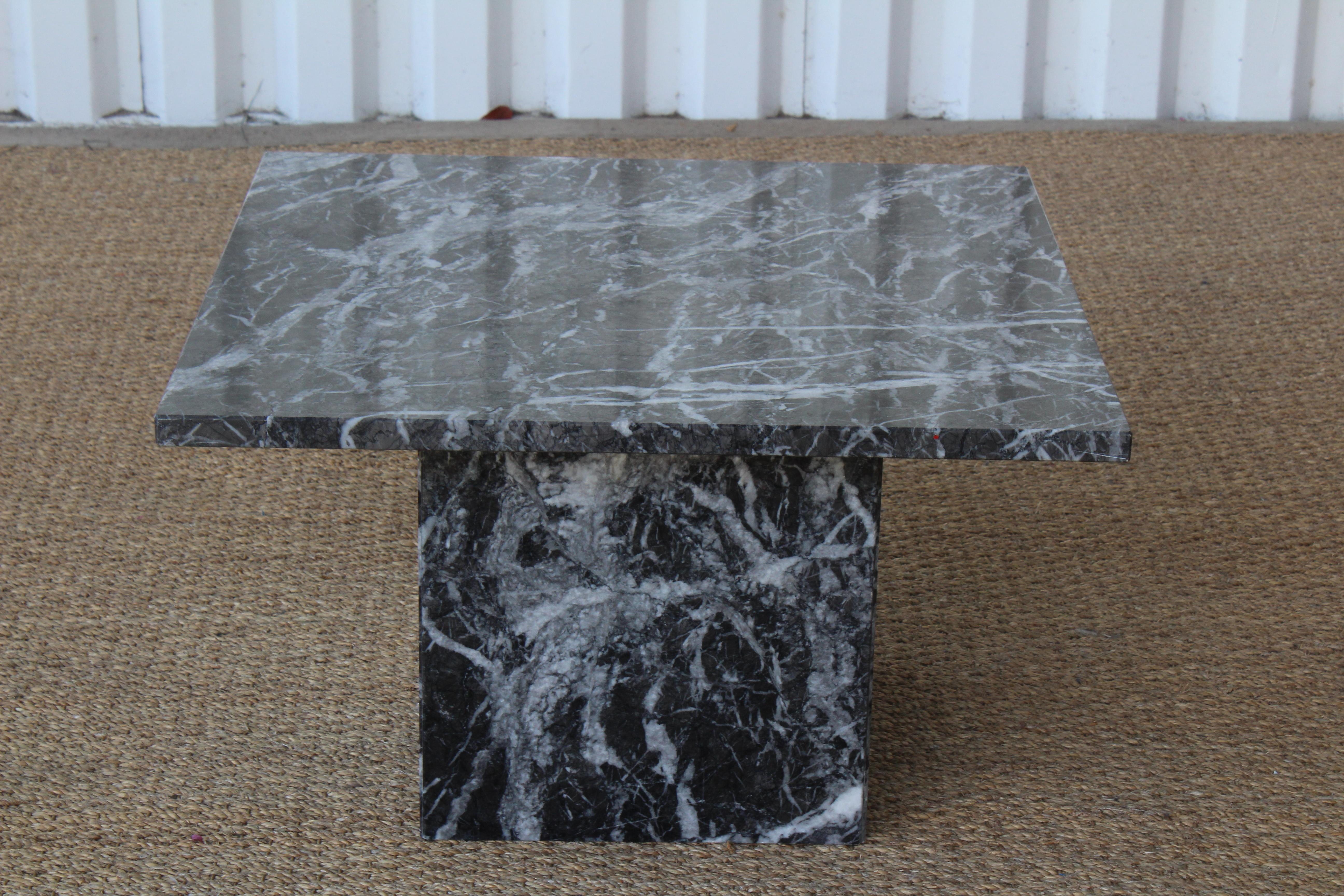 Italian marble side table, 1970s. Comes apart in two pieces. Excellent condition.