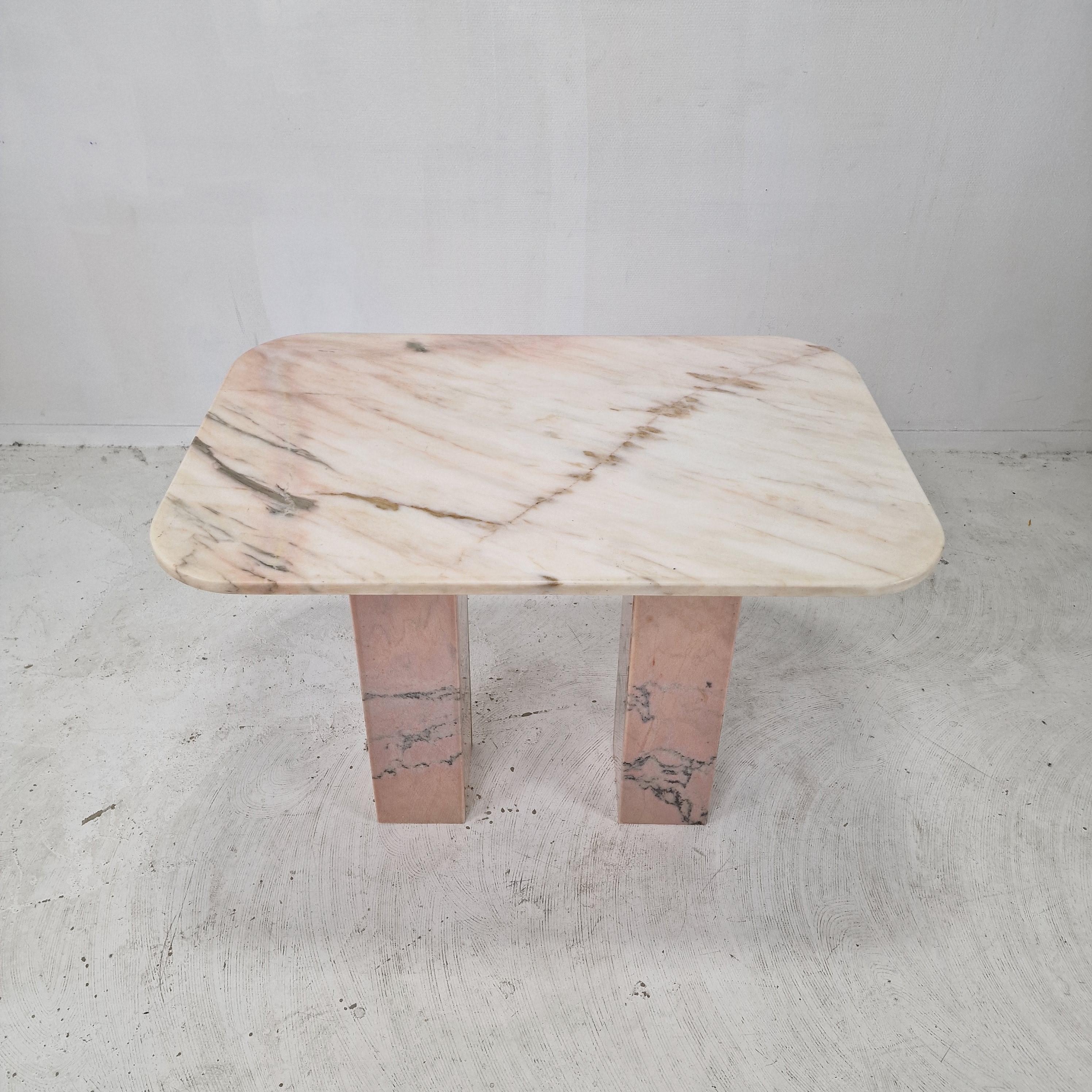 Mid-Century Modern Italian Marble Side Table, 1980s For Sale