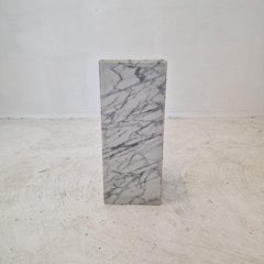 Italian Marble Side Table or Pedestal, 1970s