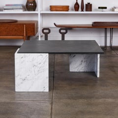 Italian Marble and Slate Coffee Table