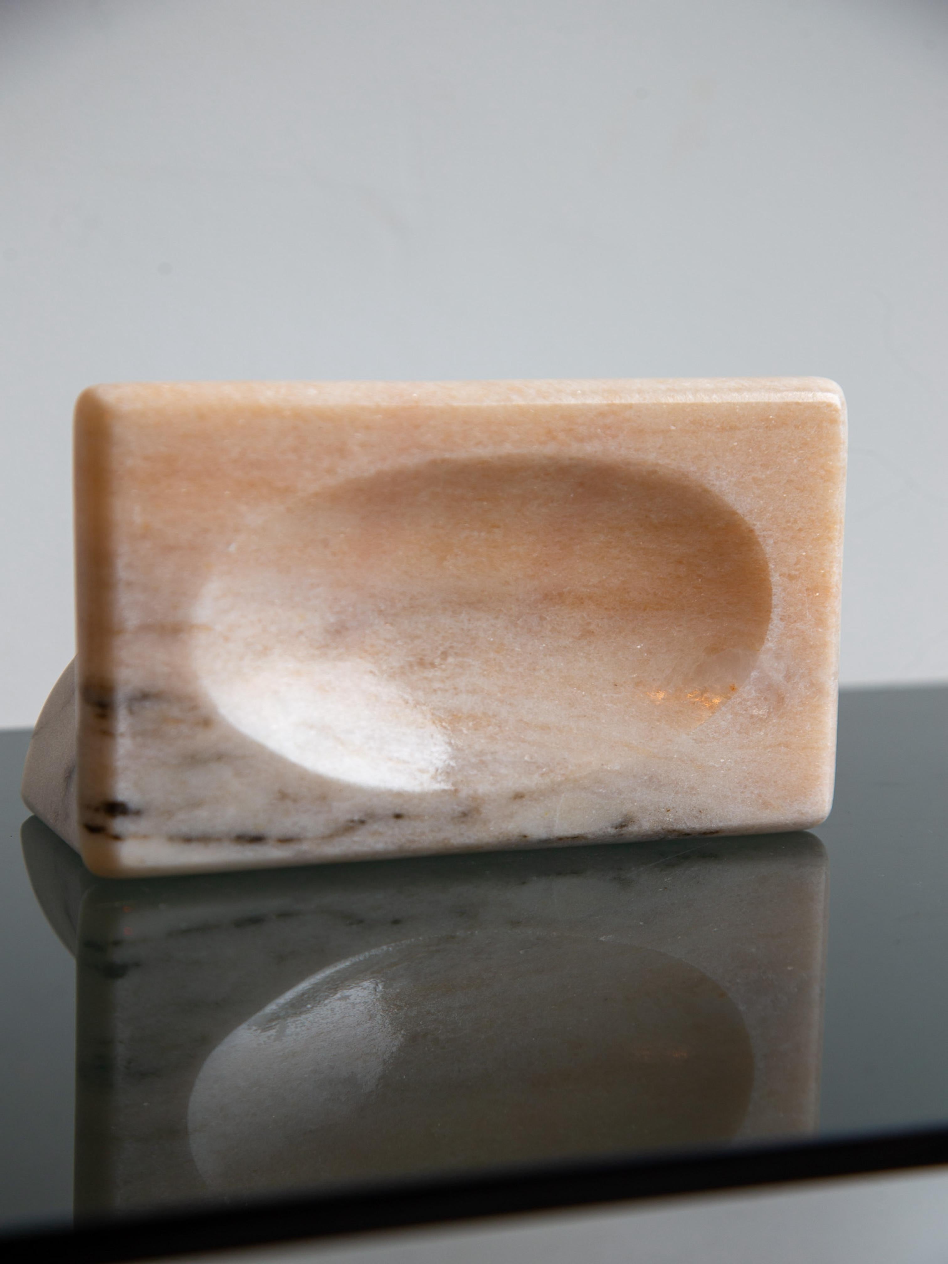 Mid-Century Modern Porte-savon en marbre italien 1970 en vente