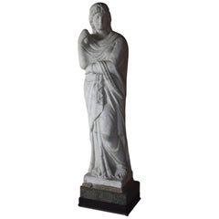 Italian Marble Statue of Livia or Pudicity, 19th Century after the Antique 