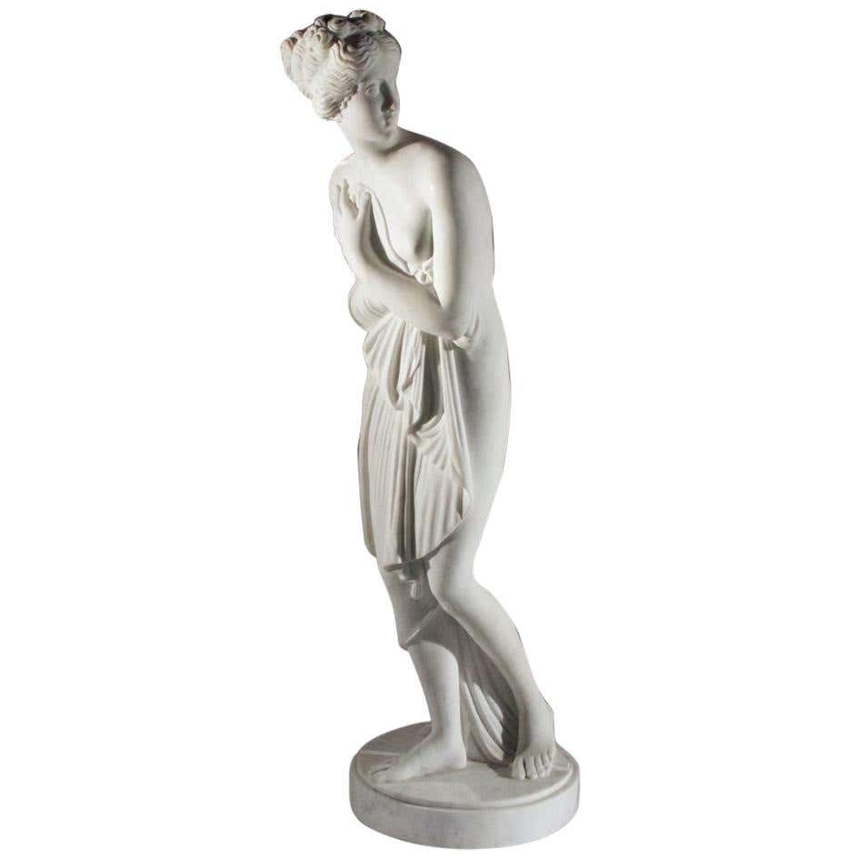 Italian Marble Statue of "Venus after the Bath" after Antonio Canova For Sale