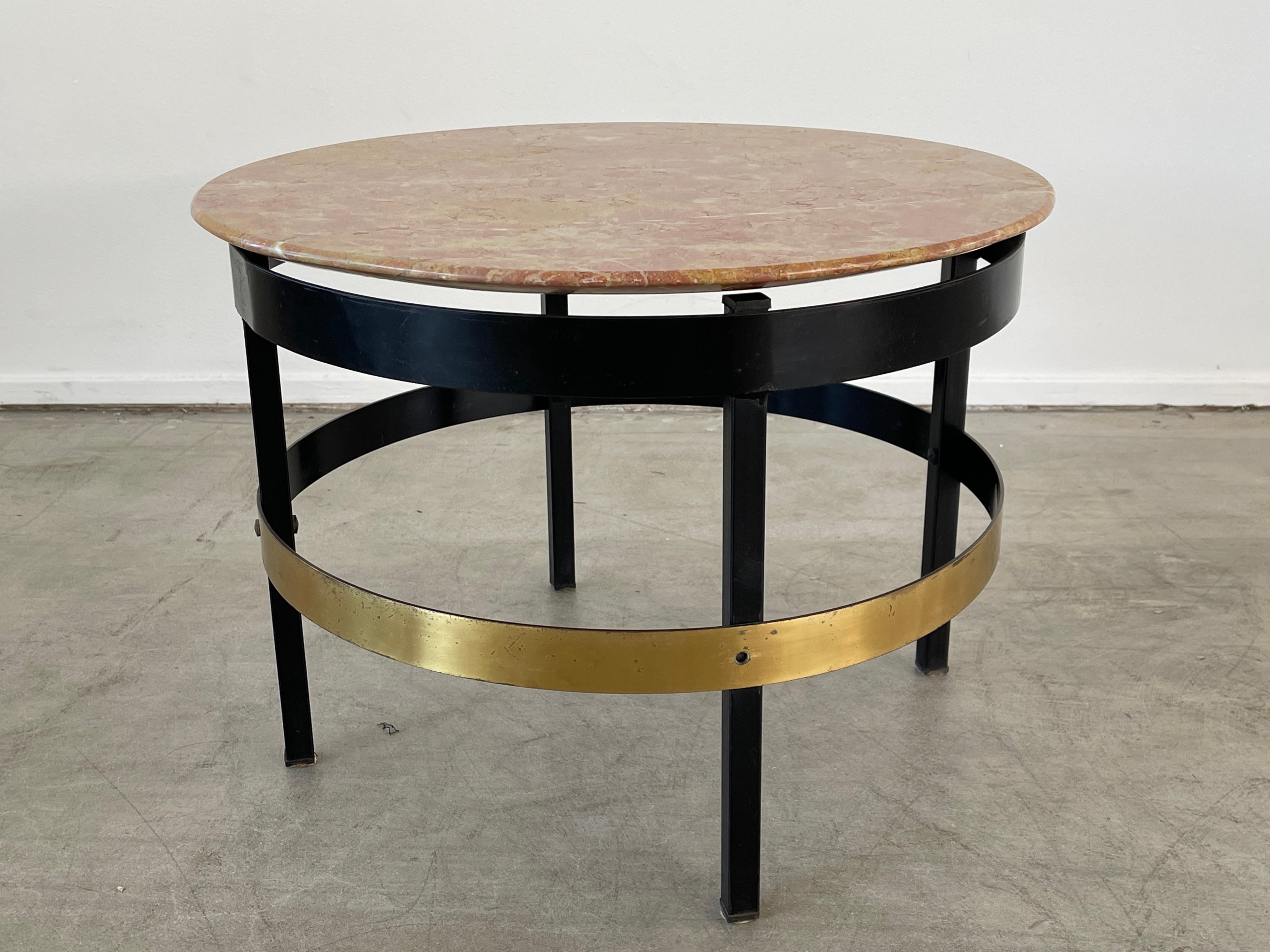 Brass Italian Marble Table