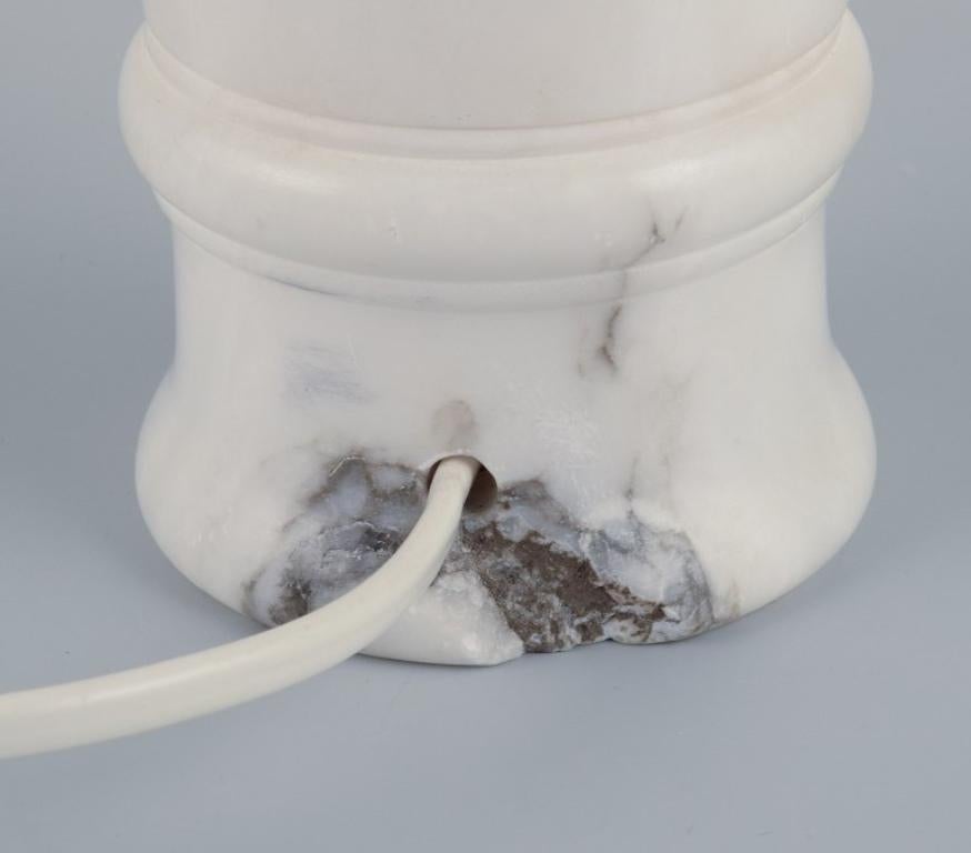 Marble Italian marble table lamp. Approximately from 1970. For Sale