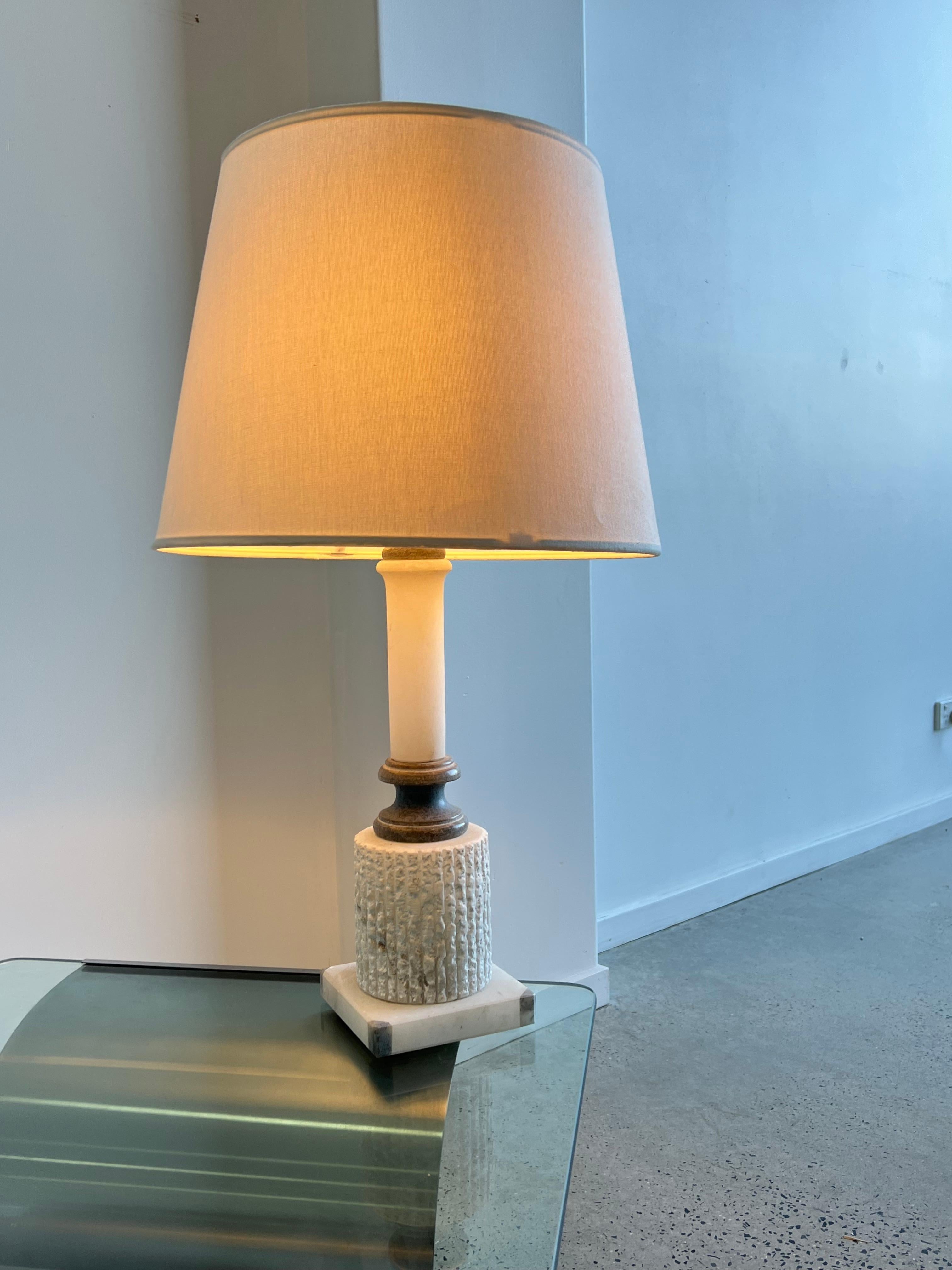 Italian Marble Table Lamp For Sale 3