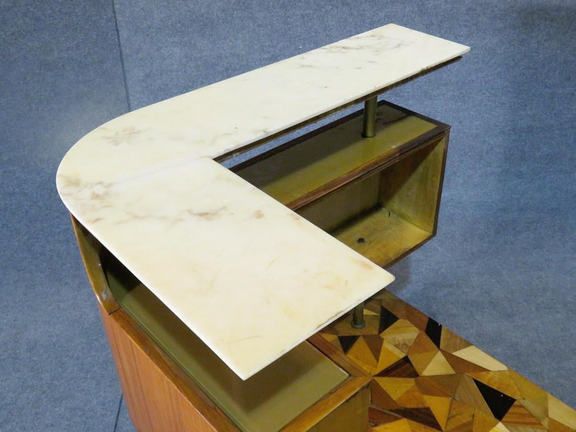 Mid-20th Century Italian Marble Top Bar
