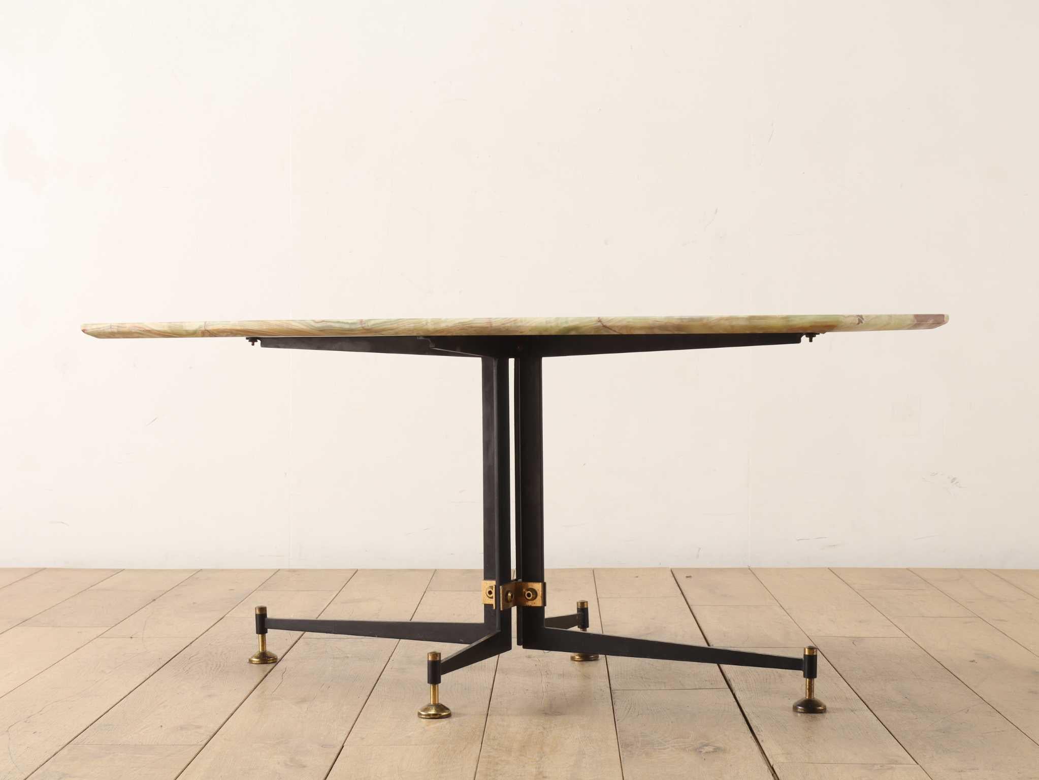 Italian Marble Top Coffee Table 1960's For Sale 4