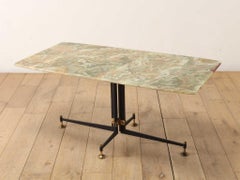 Table basse italienne à plateau de marbre 1960