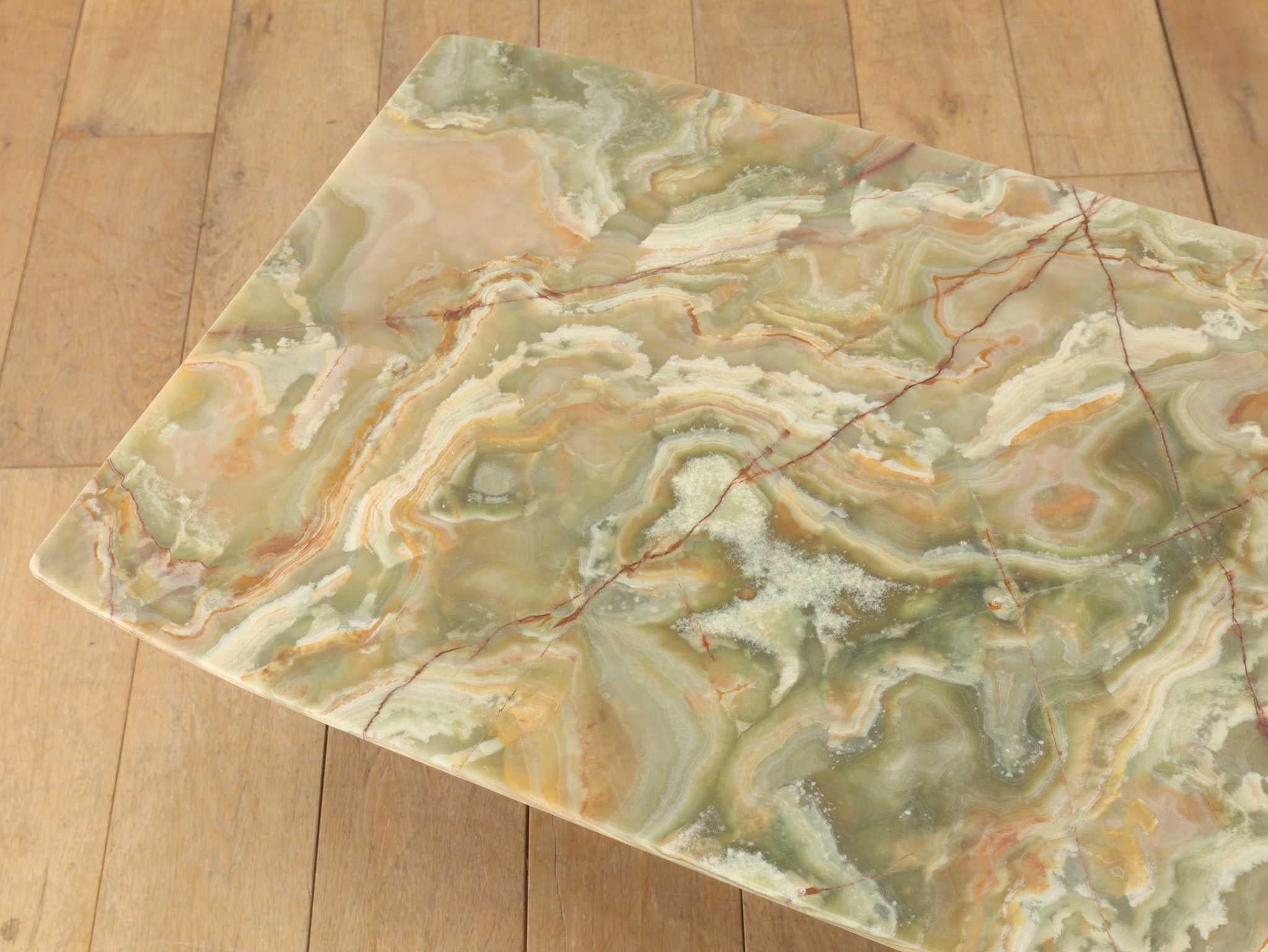 Italian Marble Top Coffee Table 1960's In Good Condition For Sale In Shibuya-ku, 13