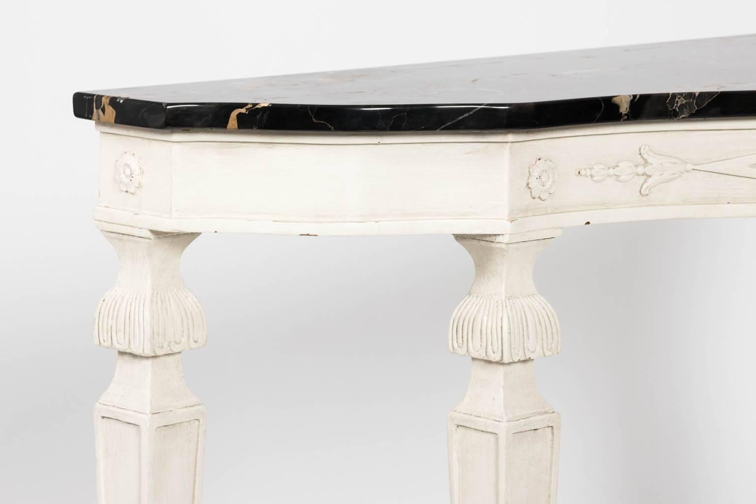 Italian Marble-Top Console Table 3