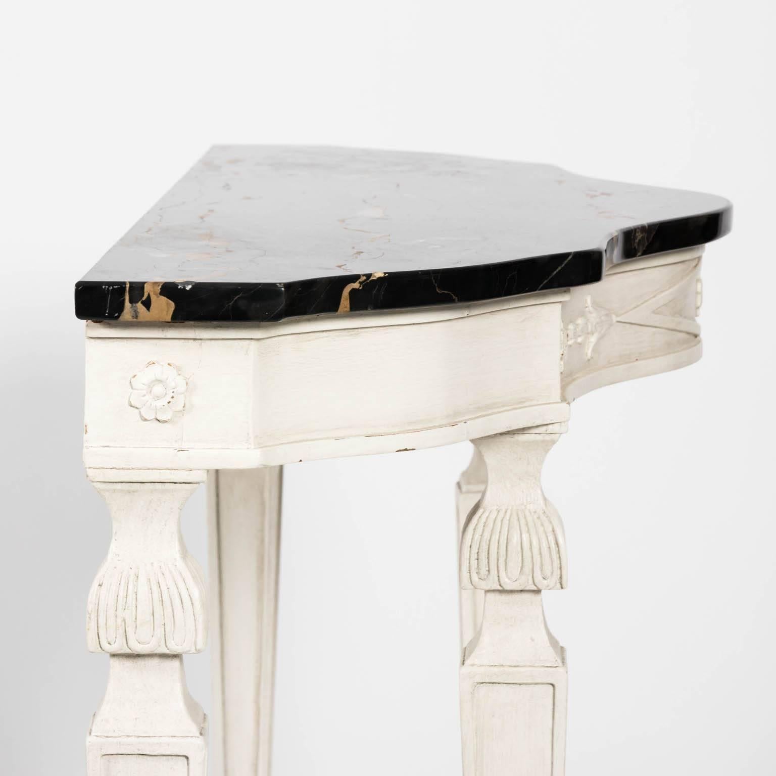 Italian Marble-Top Console Table 6