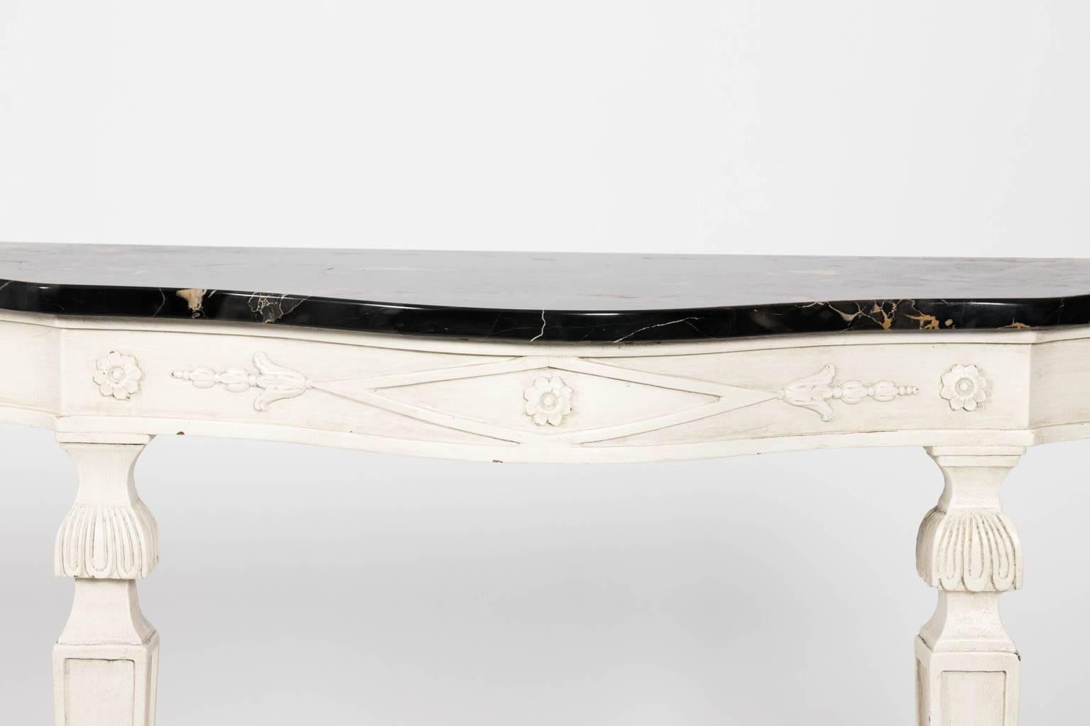 20th Century Italian Marble-Top Console Table